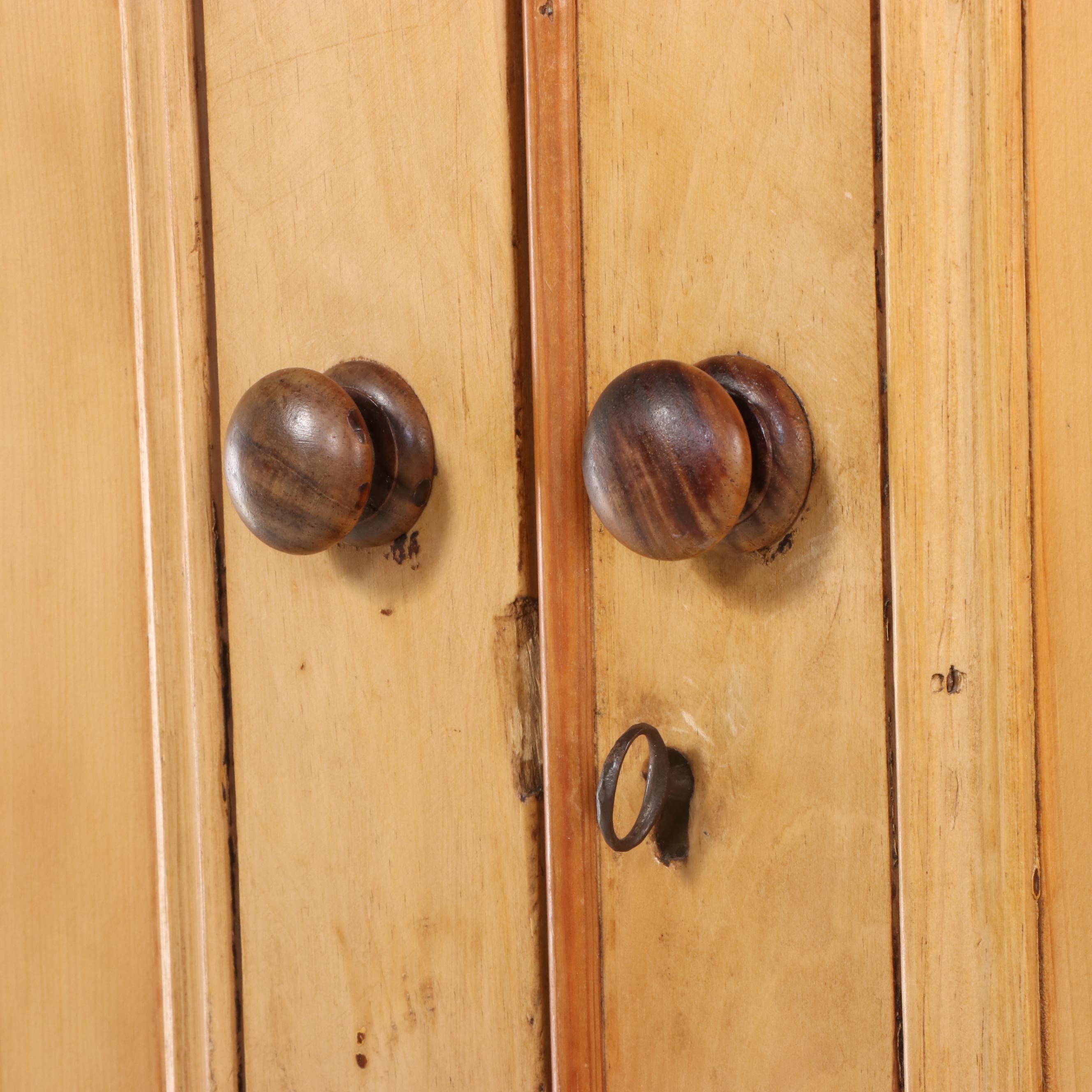 Victorian Pine Linen Press, Late 19th Century