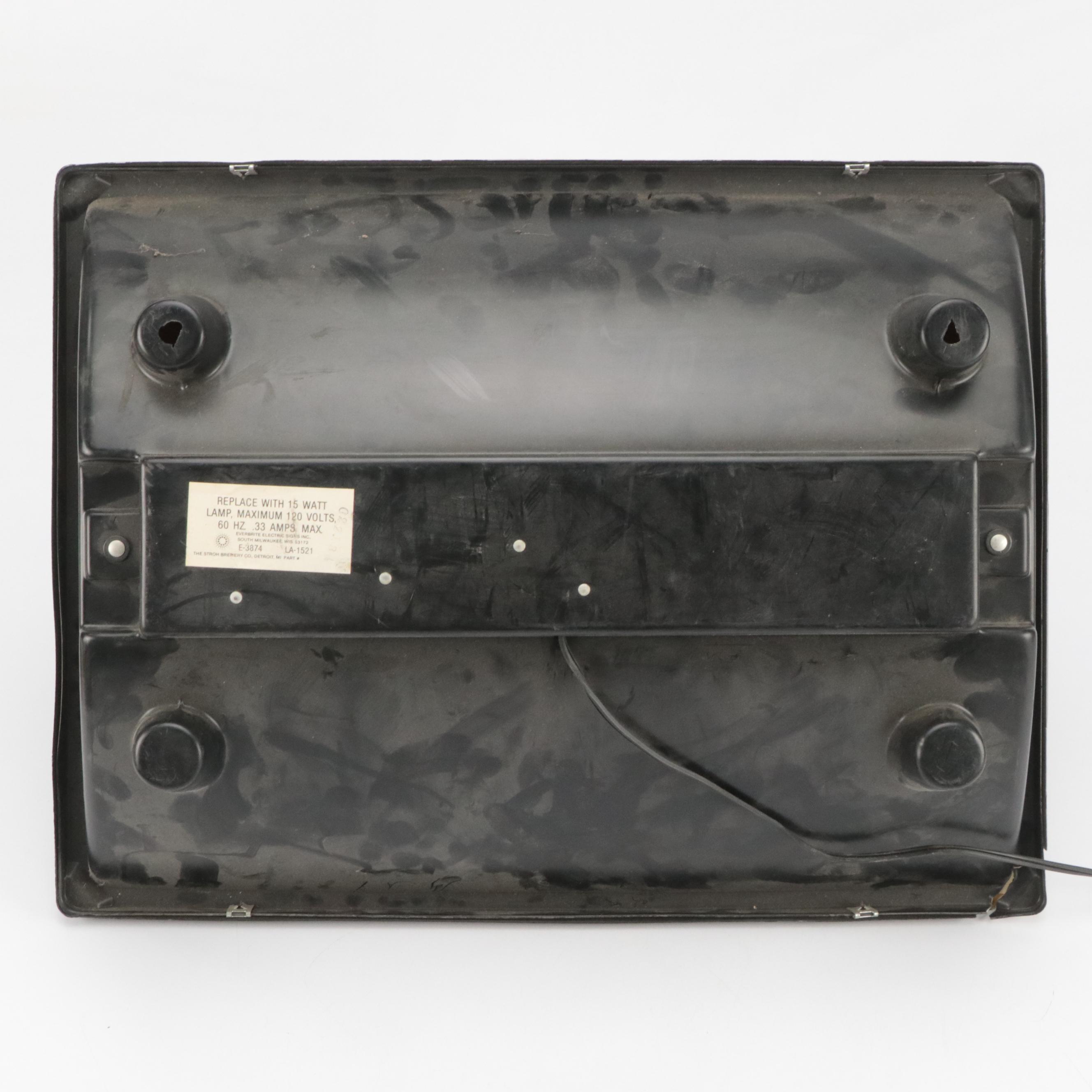 Stroh's Beer Illuminated Sign with Amstel Light and Heineken Signs