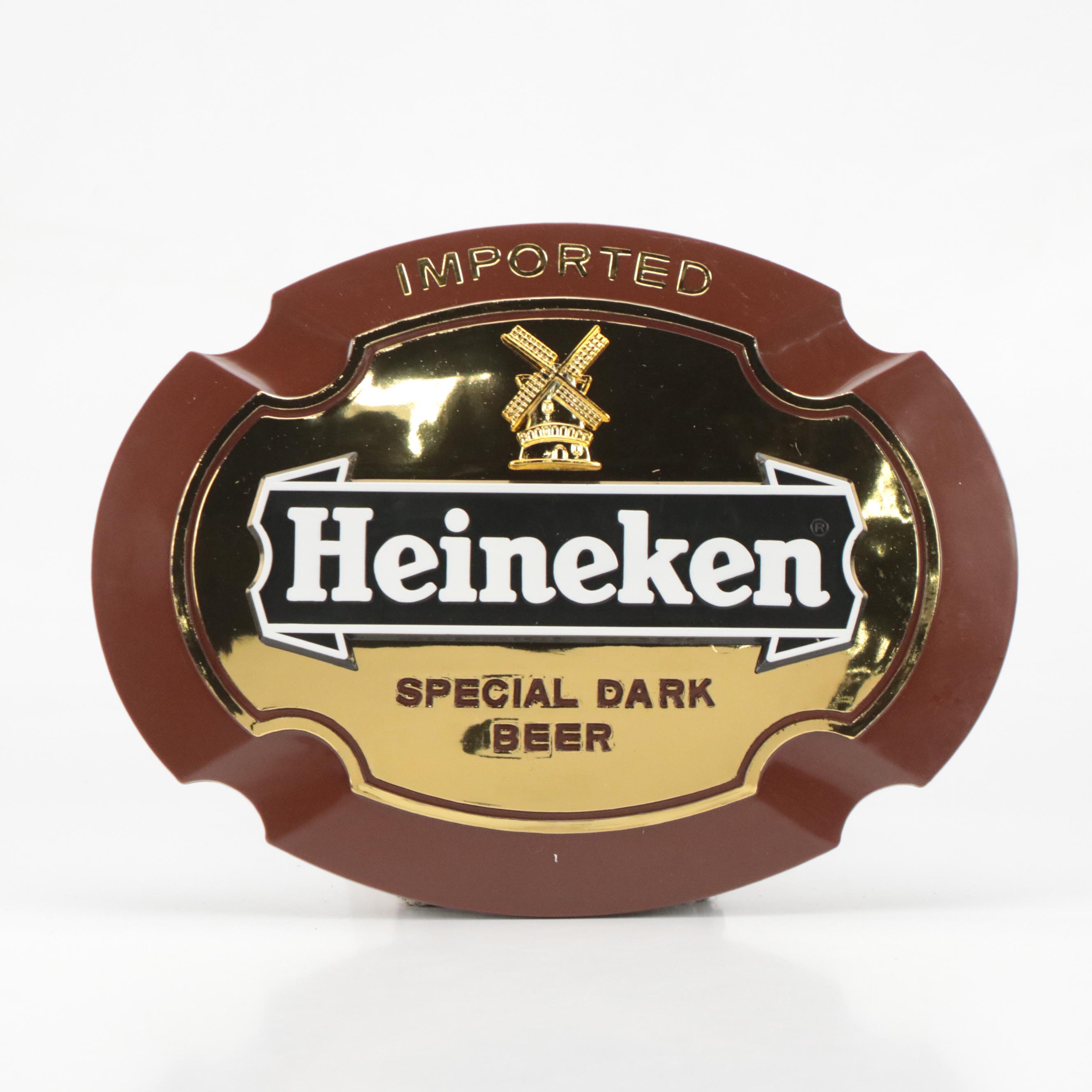 Stroh's Beer Illuminated Sign with Amstel Light and Heineken Signs