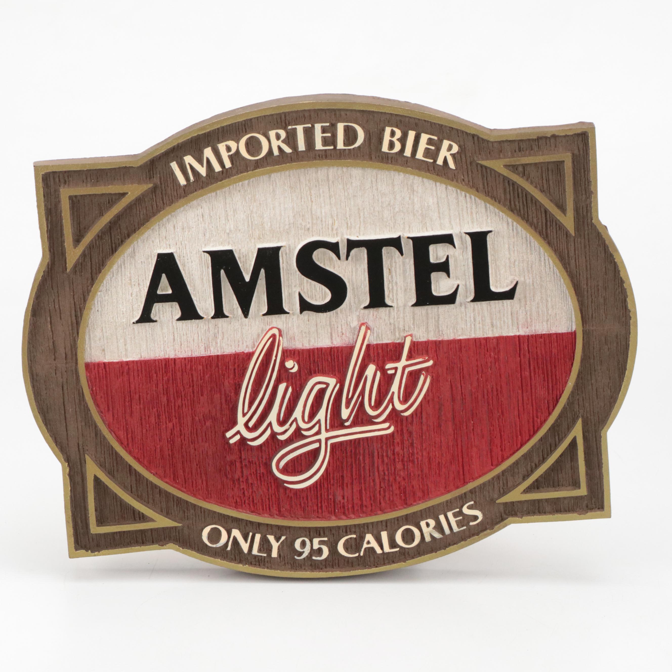 Stroh's Beer Illuminated Sign with Amstel Light and Heineken Signs