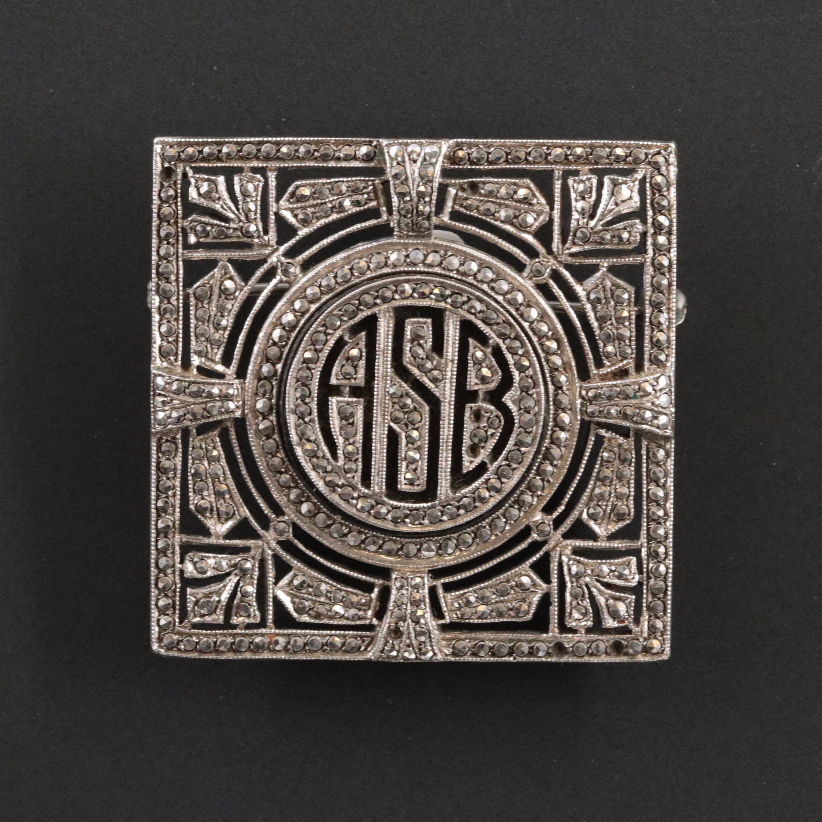 Monogram brooch clearance