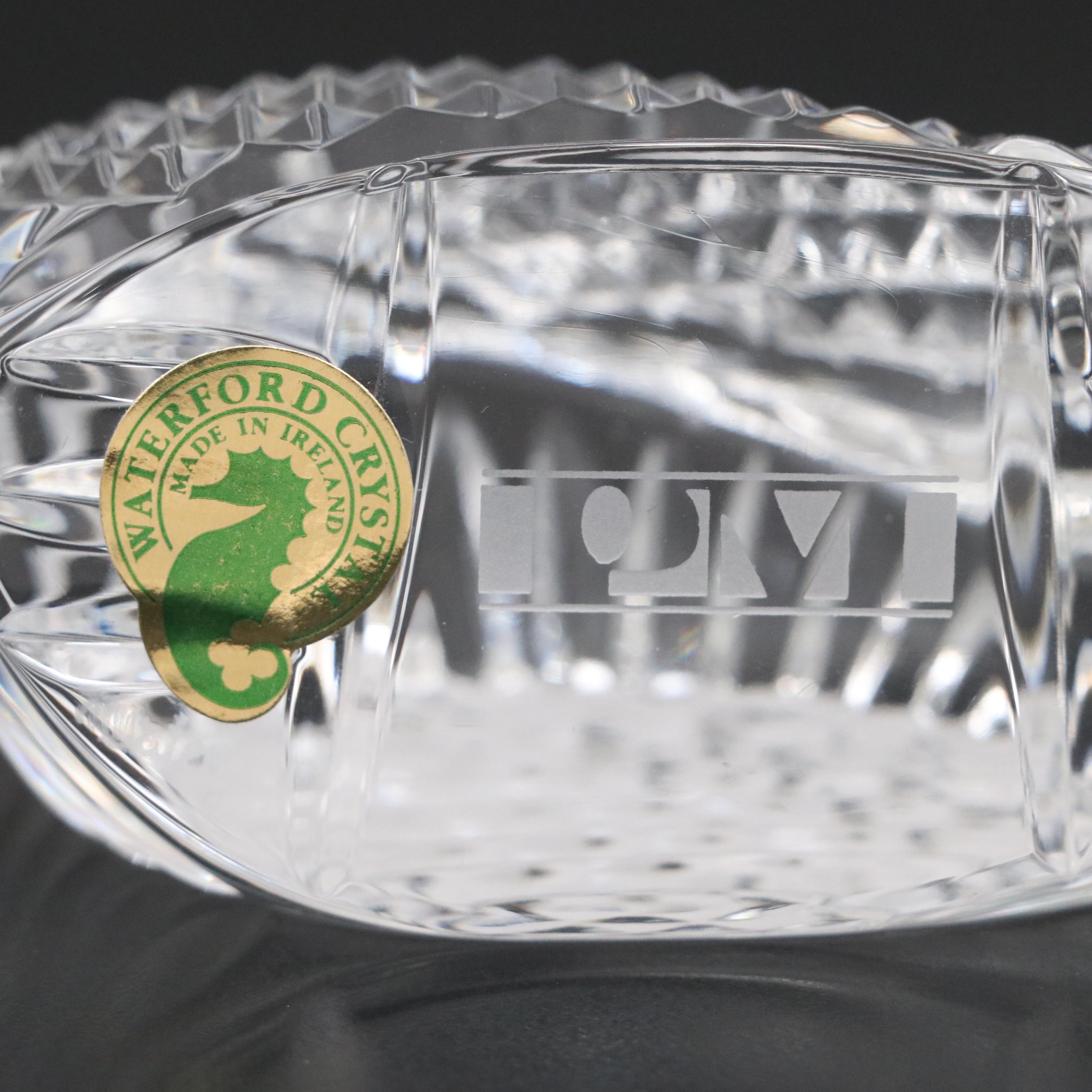 Seth Thomas with Waterford Crystal Clocks and Golf Club Paperweight