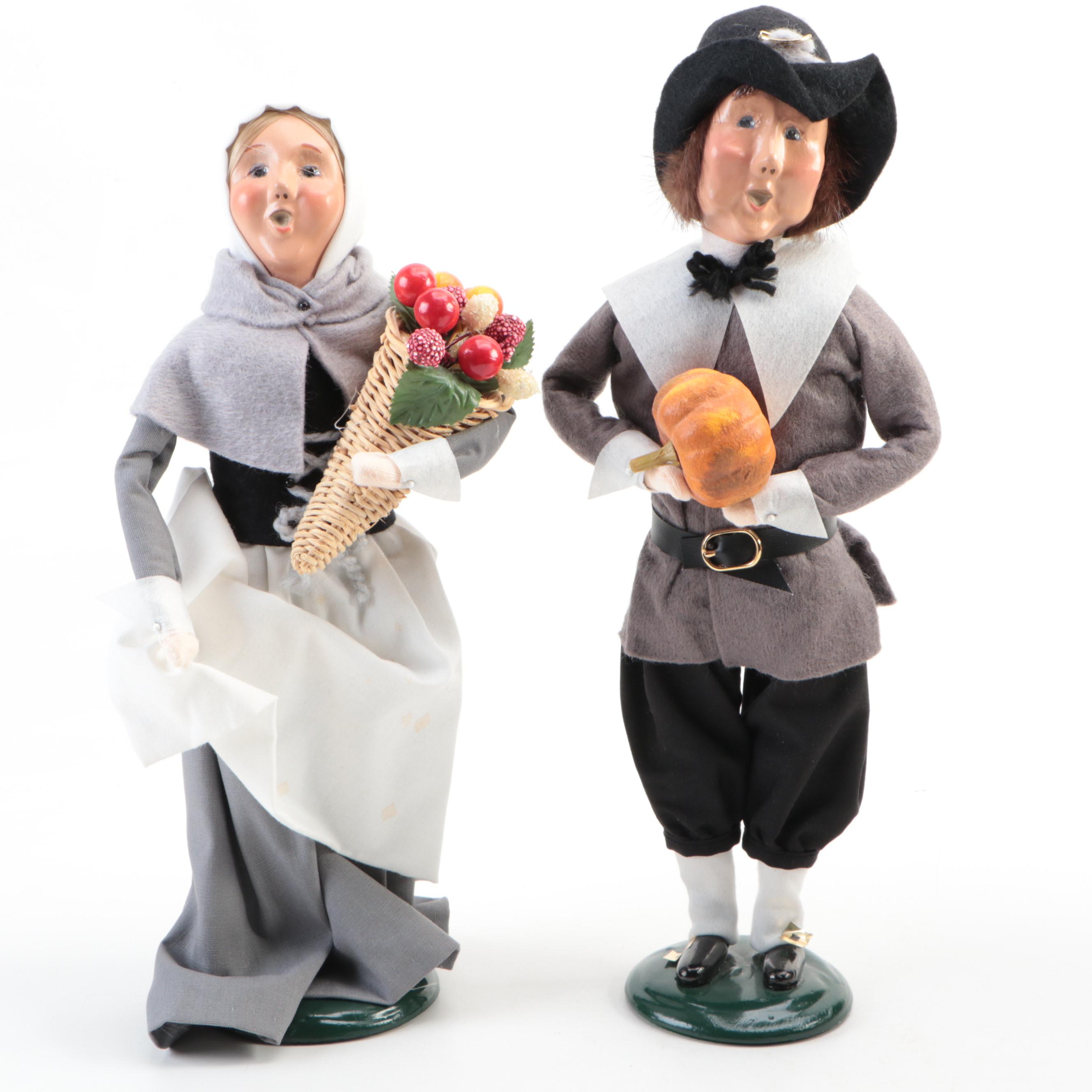 Byers' Choice Thanksgiving-Themed "The Carolers" Figurines, 1990s and 2000s