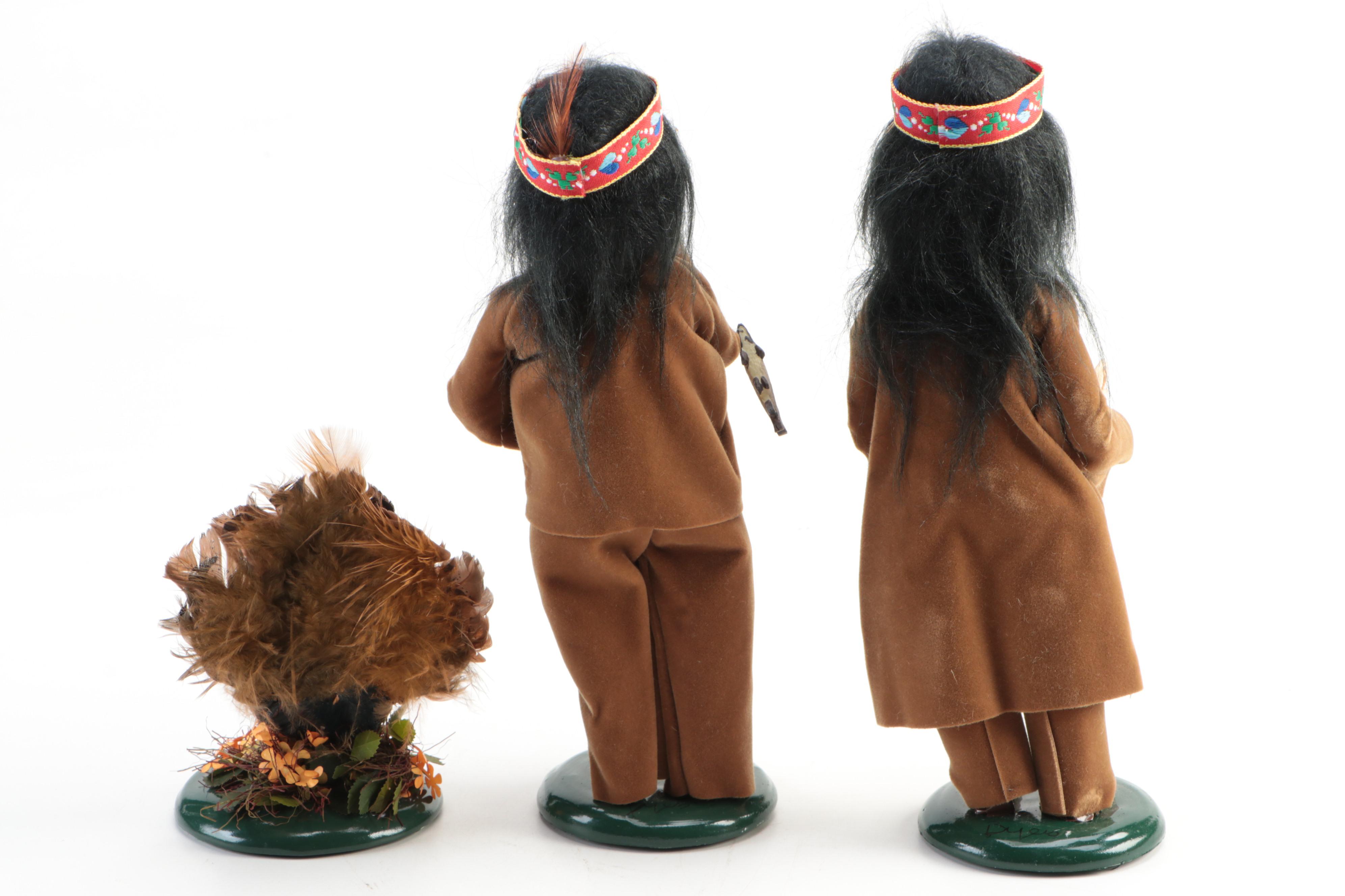 Byers' Choice Thanksgiving-Themed "The Carolers" Figurines, 1990s and 2000s
