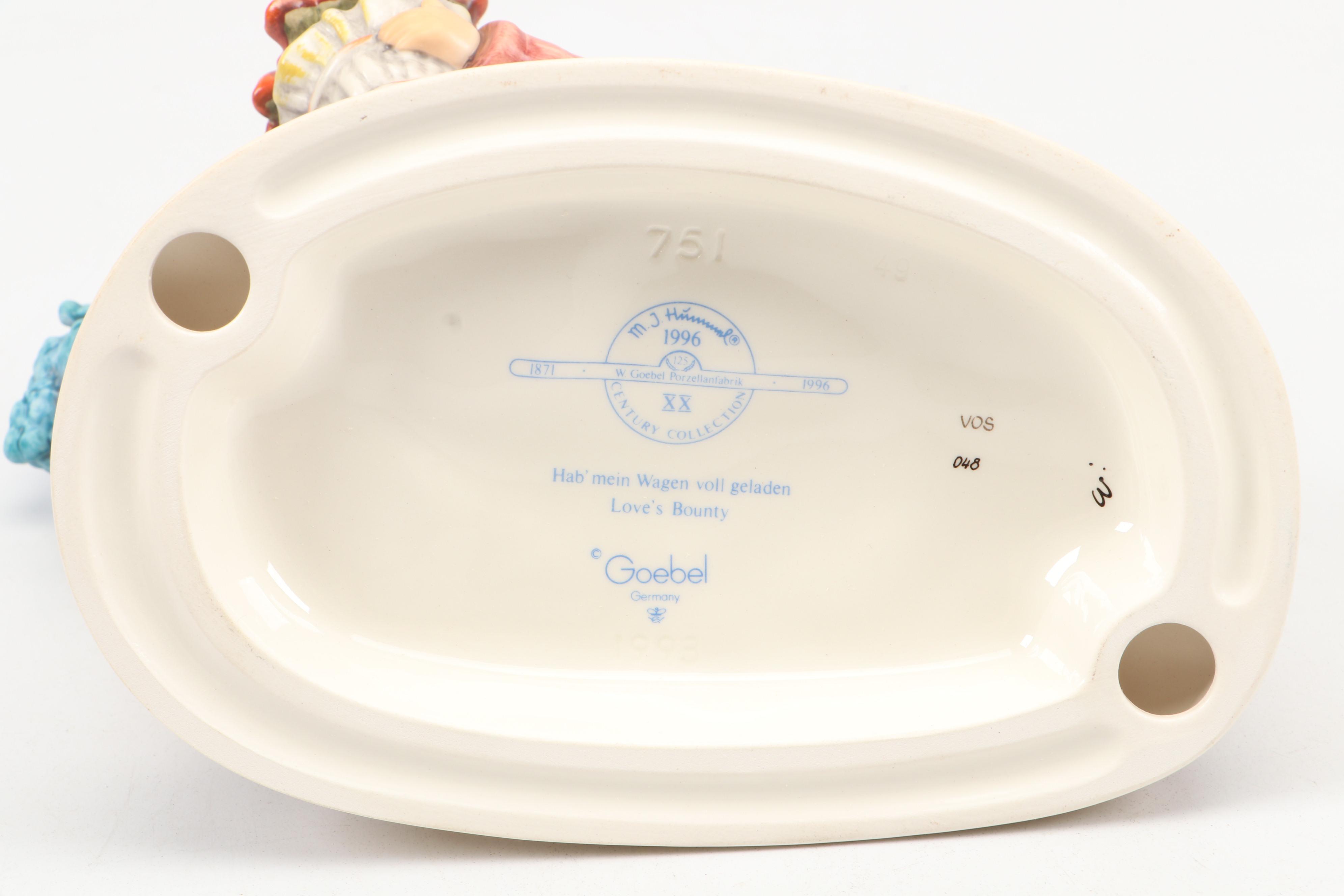 Goebel Porcelain "Love's Bounty" 125th Anniversary Commemorative Figurine