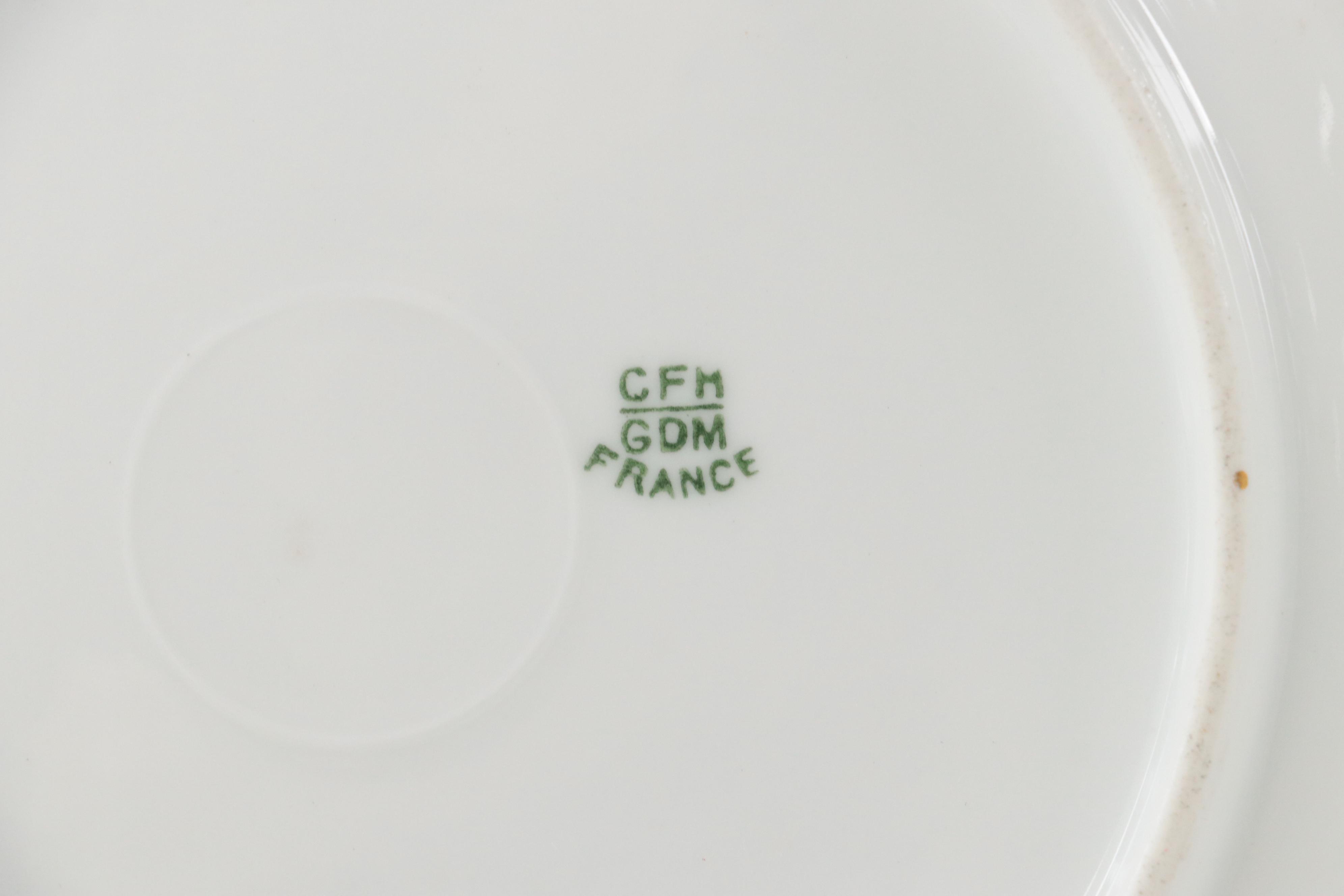 Victorian Hobbyist Hand Painted Plated Plates with Crochet Doilies and Runner