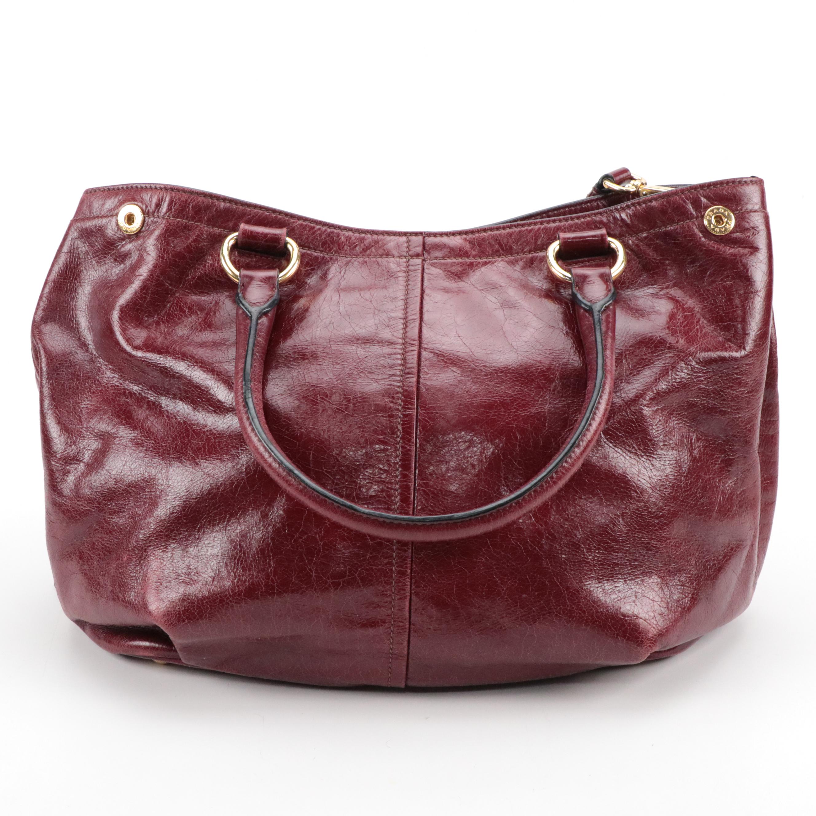 Prada Crossbody Bag in Burgundy Vitello Shine Leather