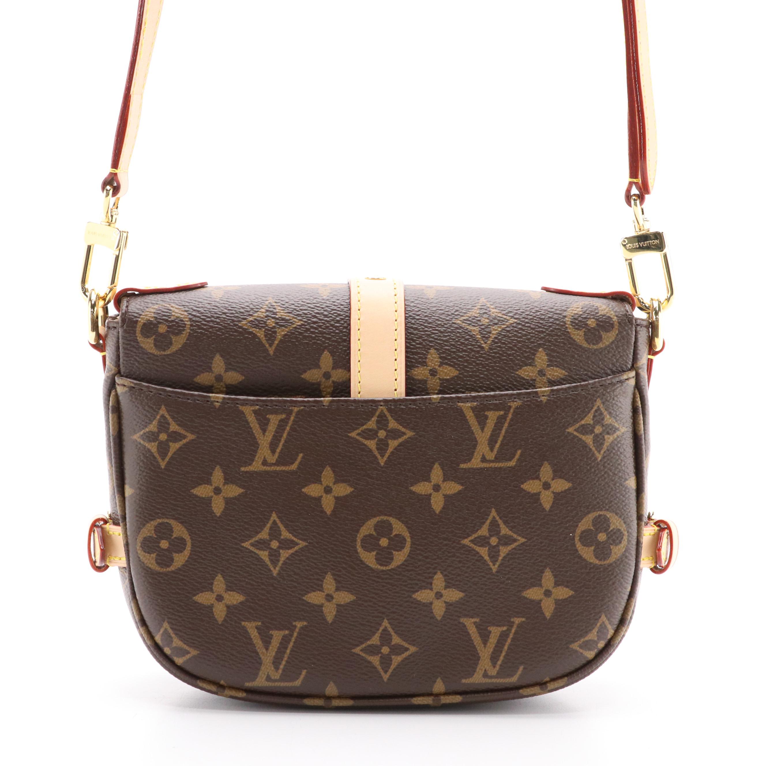 Louis Vuitton Saumur BB Crossbody Saddle Bag in Monogram Canvas and Leather