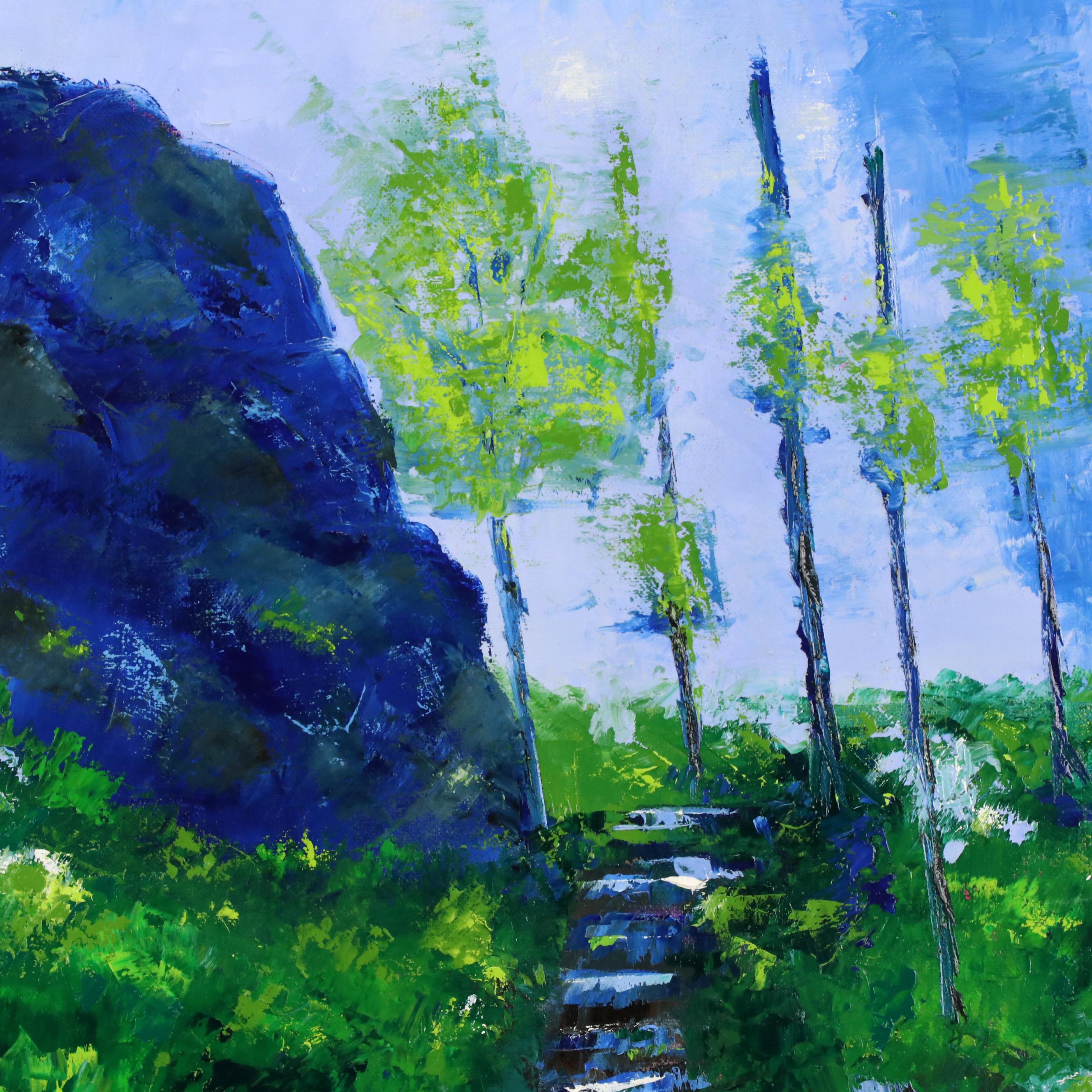 Dottie Abramowski Woodland Landscape Oil Painting "Linda," 21st Century