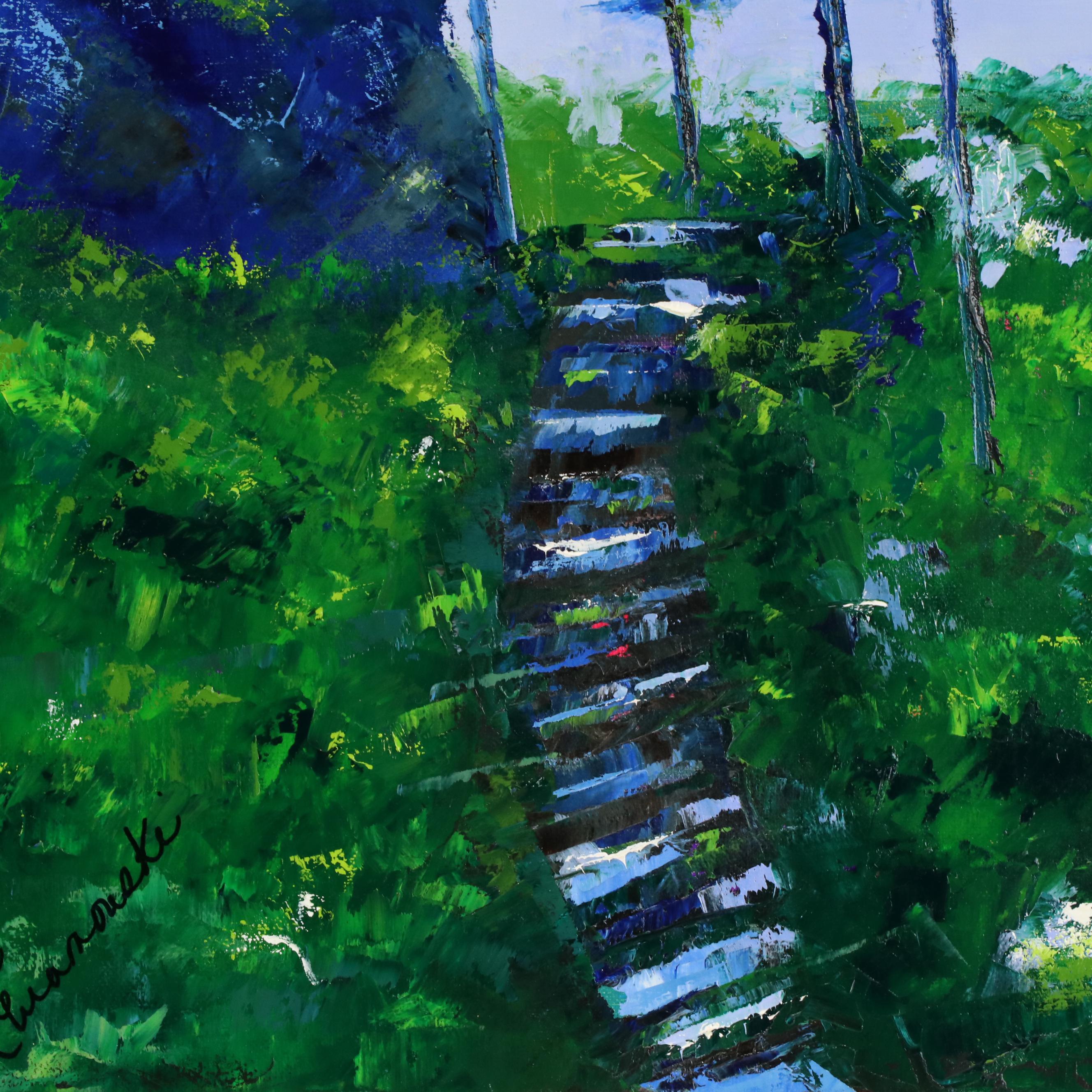 Dottie Abramowski Woodland Landscape Oil Painting "Linda," 21st Century