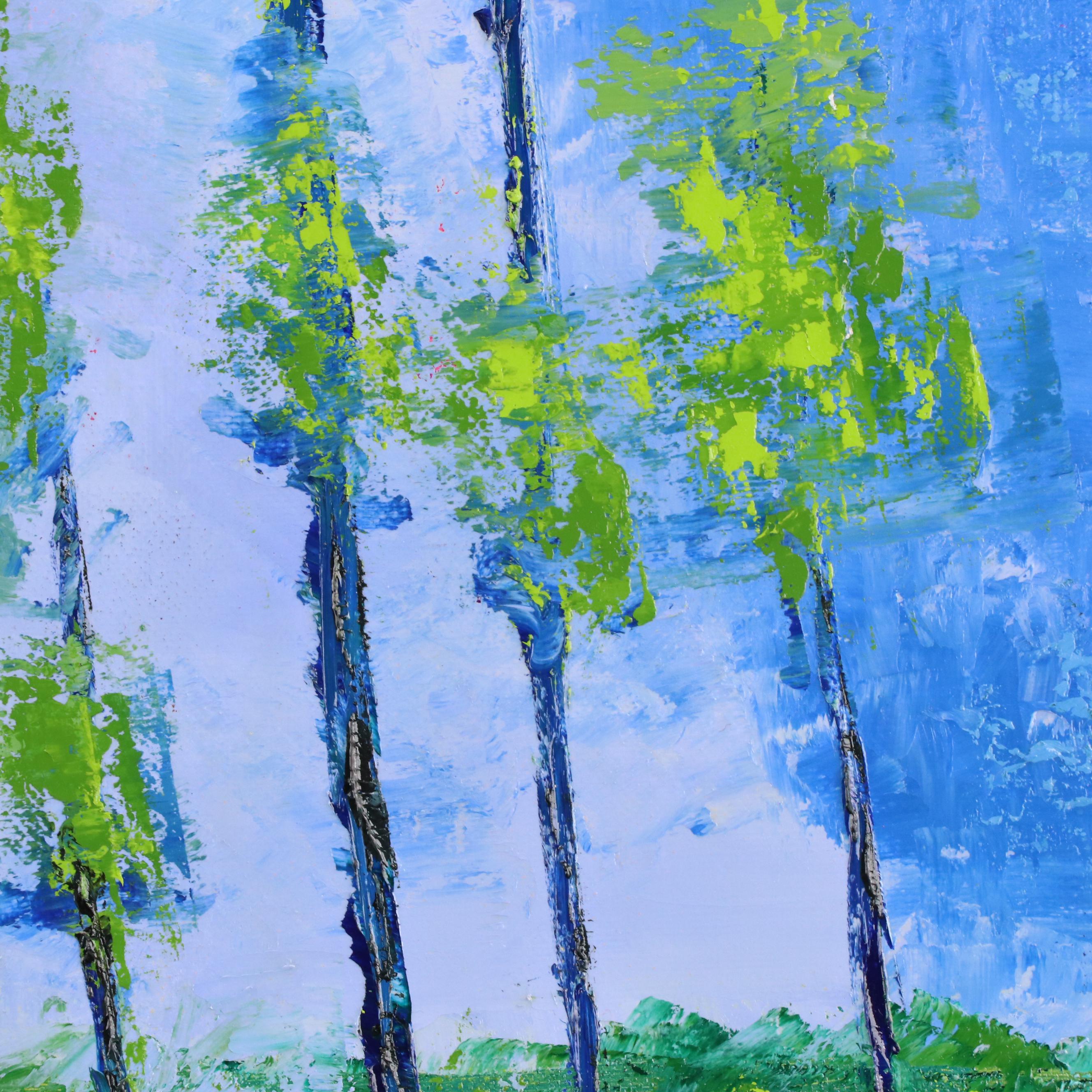 Dottie Abramowski Woodland Landscape Oil Painting "Linda," 21st Century