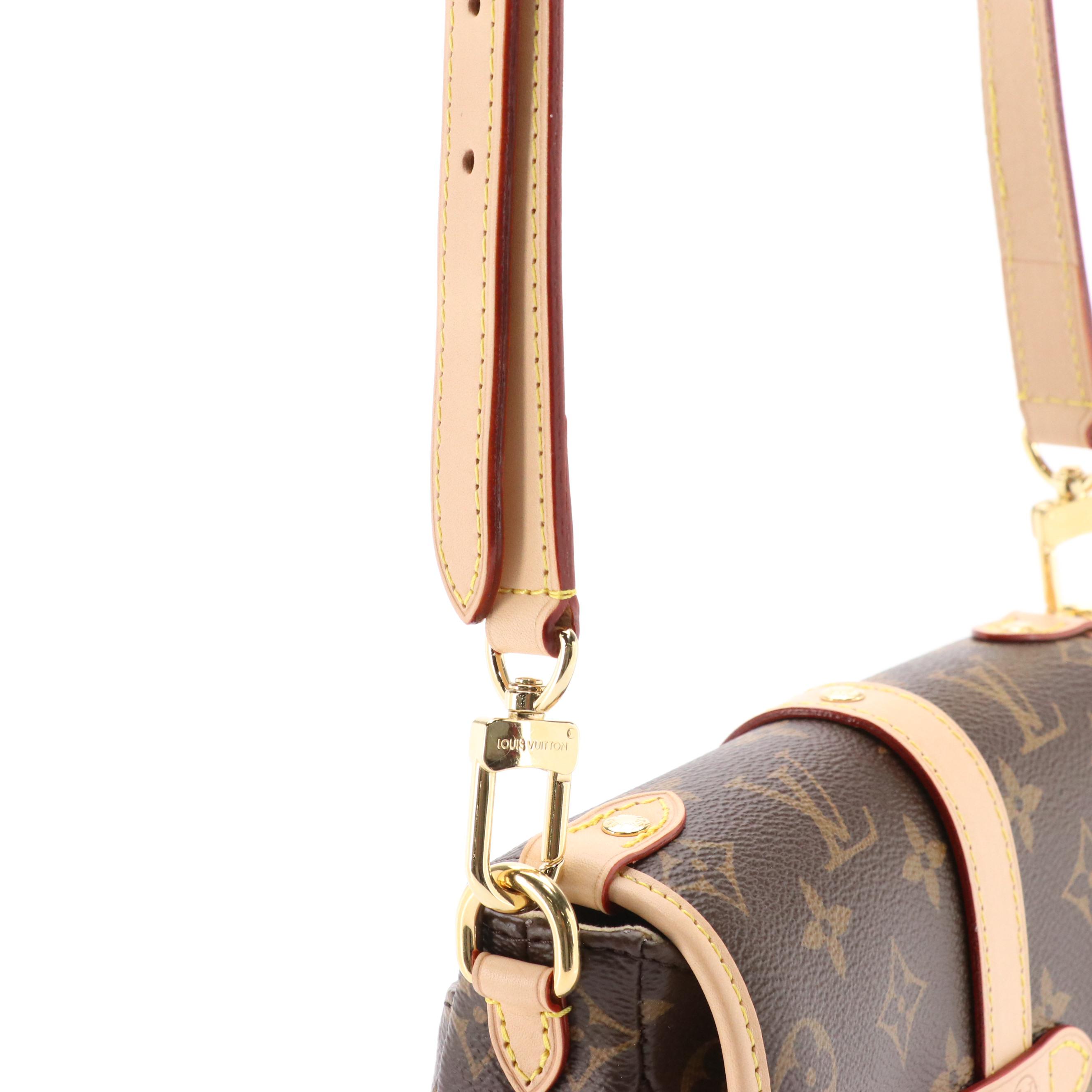 Louis Vuitton Saumur BB Crossbody Saddle Bag in Monogram Canvas and Leather