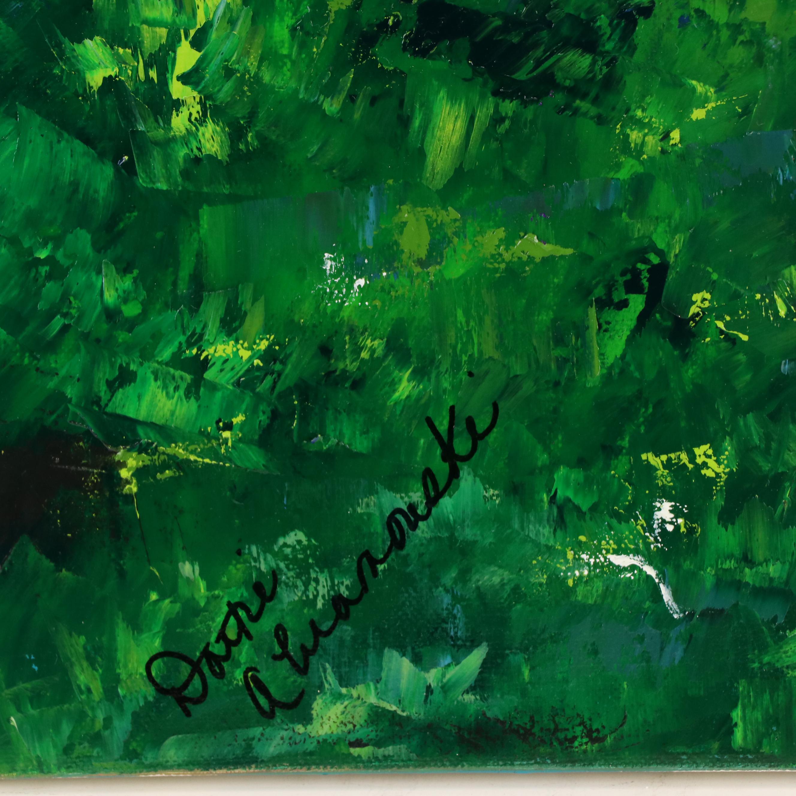 Dottie Abramowski Woodland Landscape Oil Painting "Linda," 21st Century