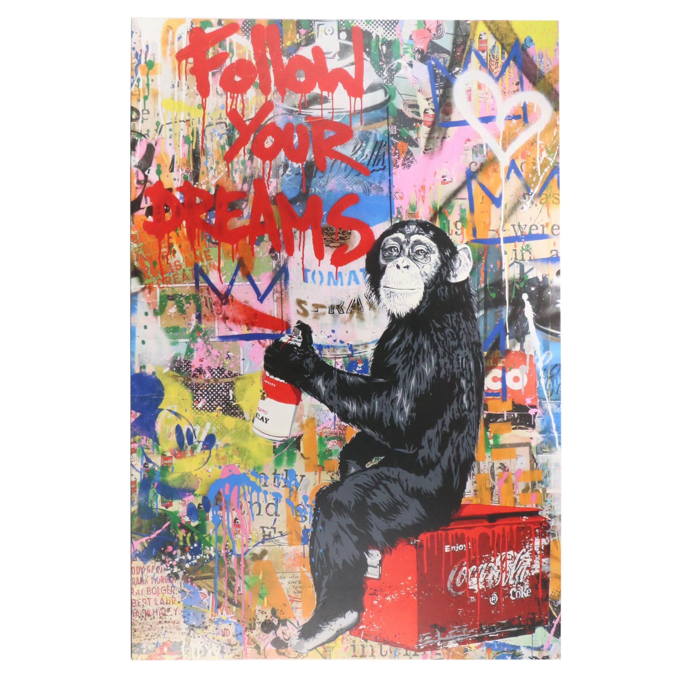 Giclée After Mr. Brainwash "Follow Your Dreams"
