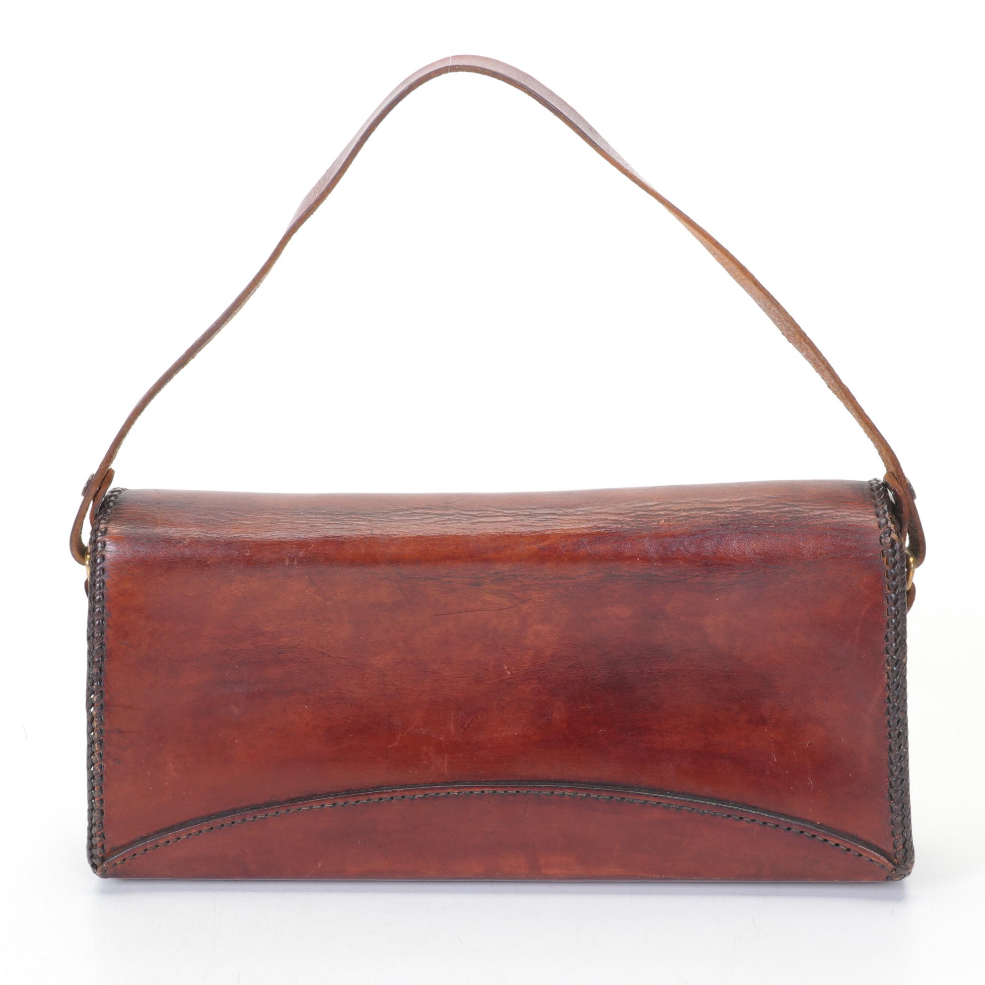 Beaded Raffia, Recycled Plastic and Tooled Leather Handbags, Mid to Late 20th C.