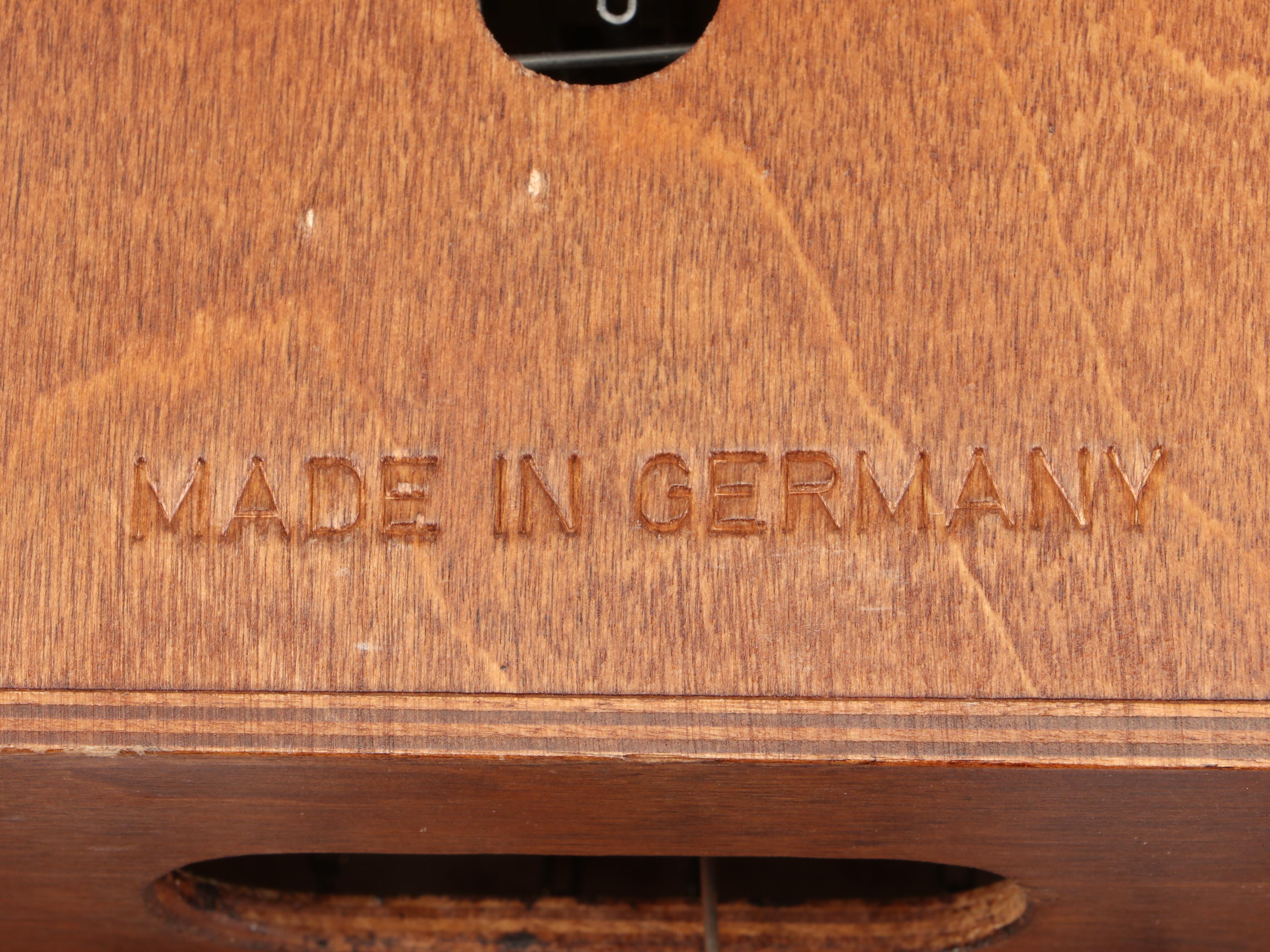 German Carved Walnut Traditional Cuckoo Clock