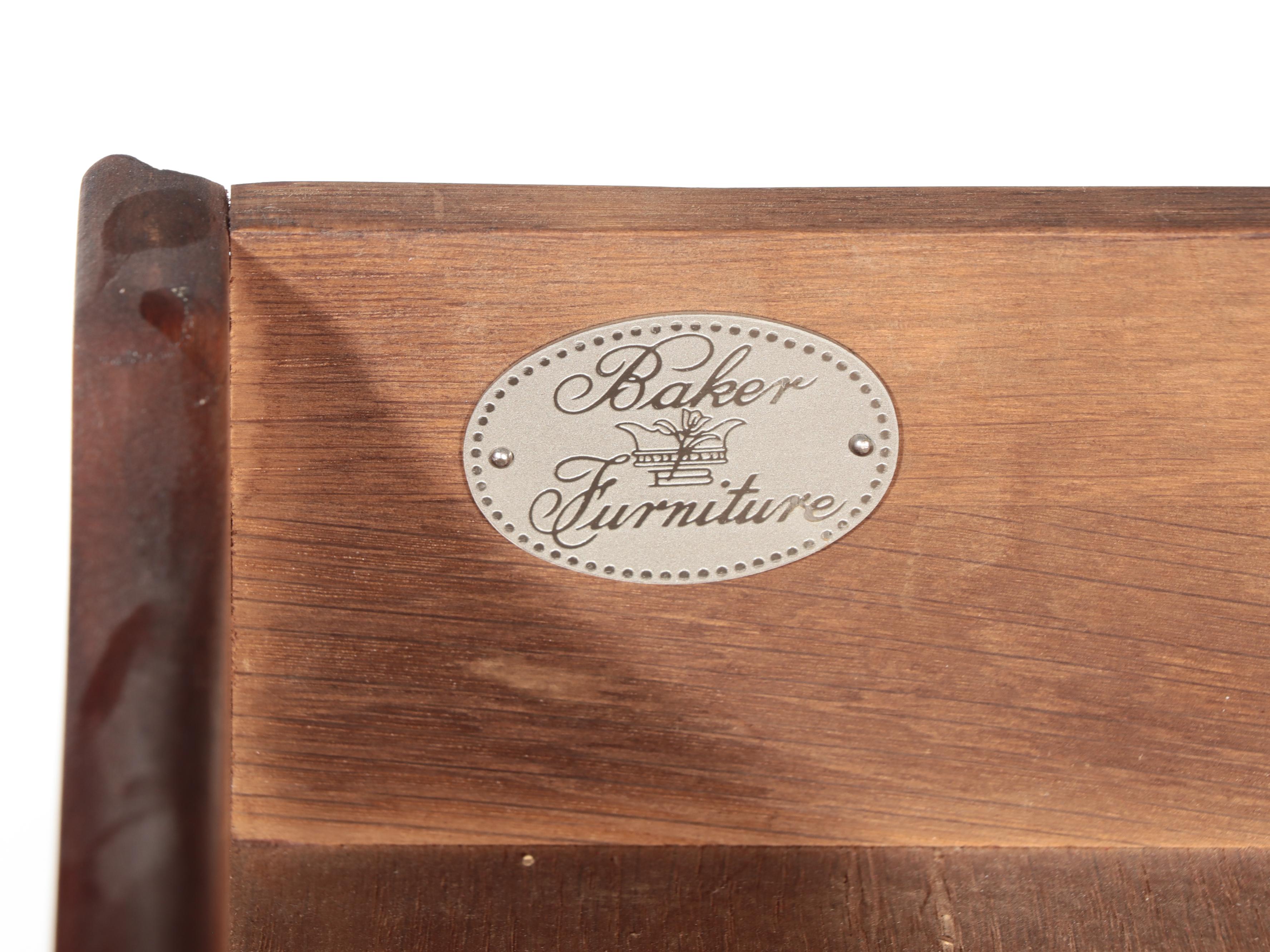 Baker Furniture Chinese Style Walnut Cabinet