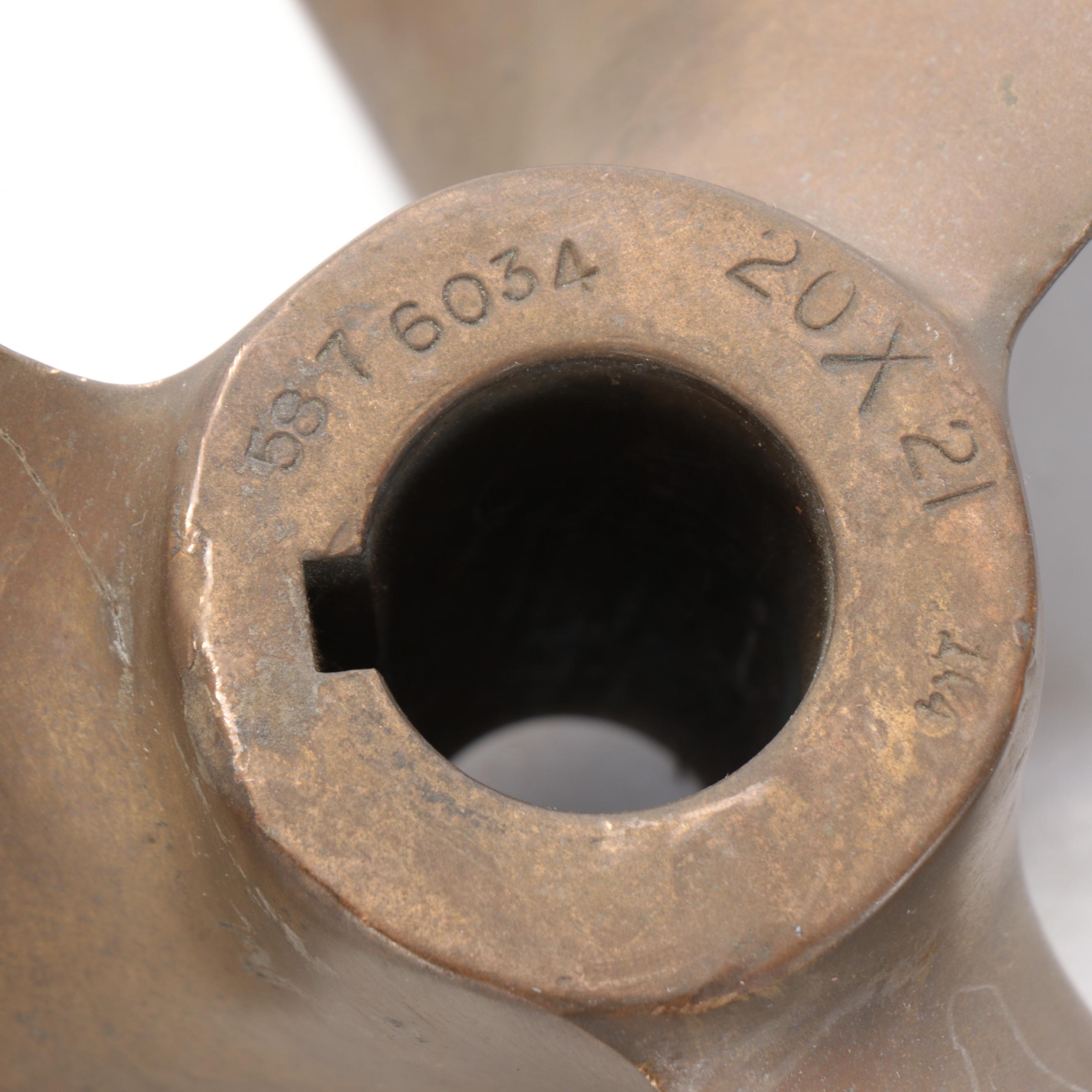 Pair of Brass Three Blade Boat Propellers