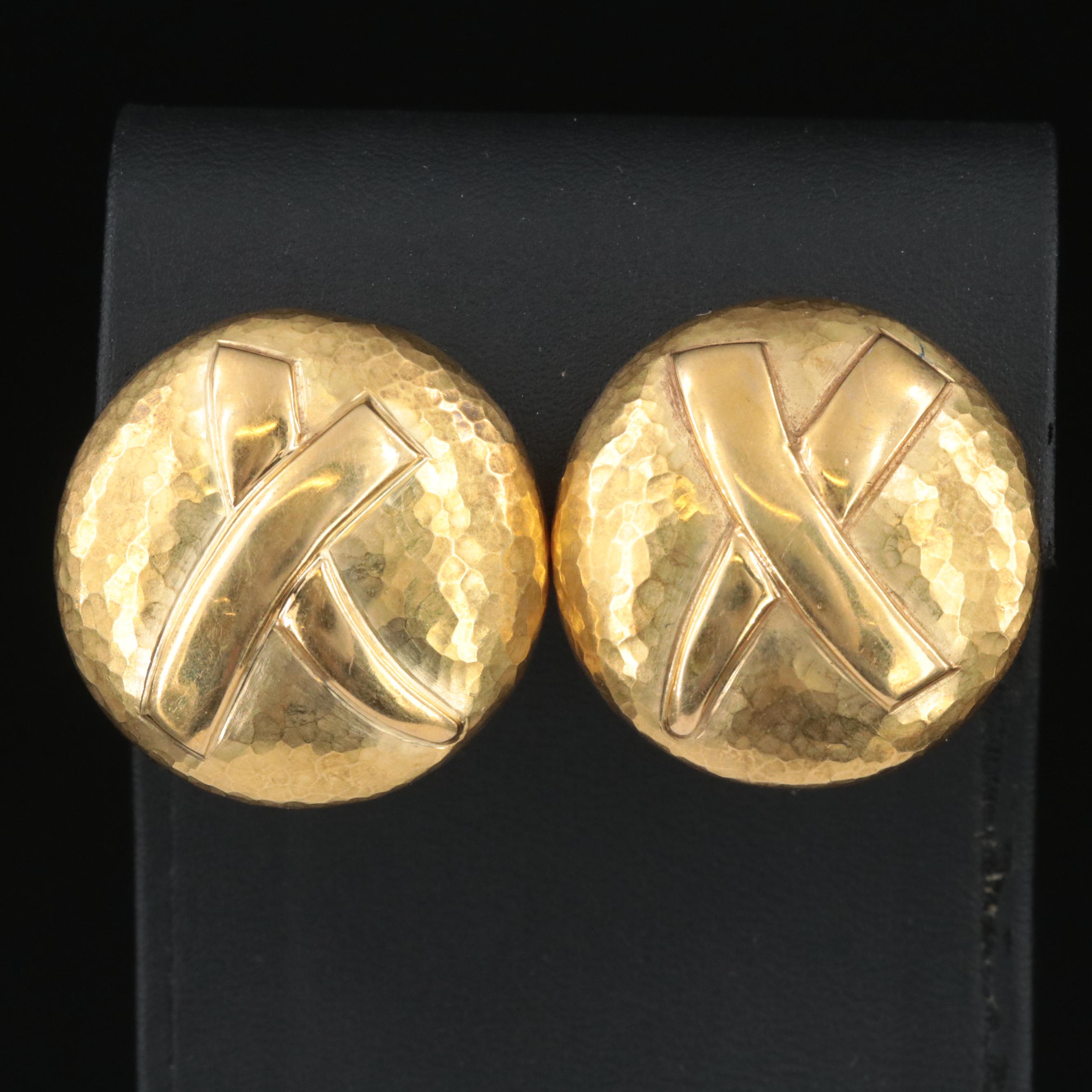 Paloma Picasso for Tiffany & Co. 18K Graffiti X Hammered Convertible Earrings