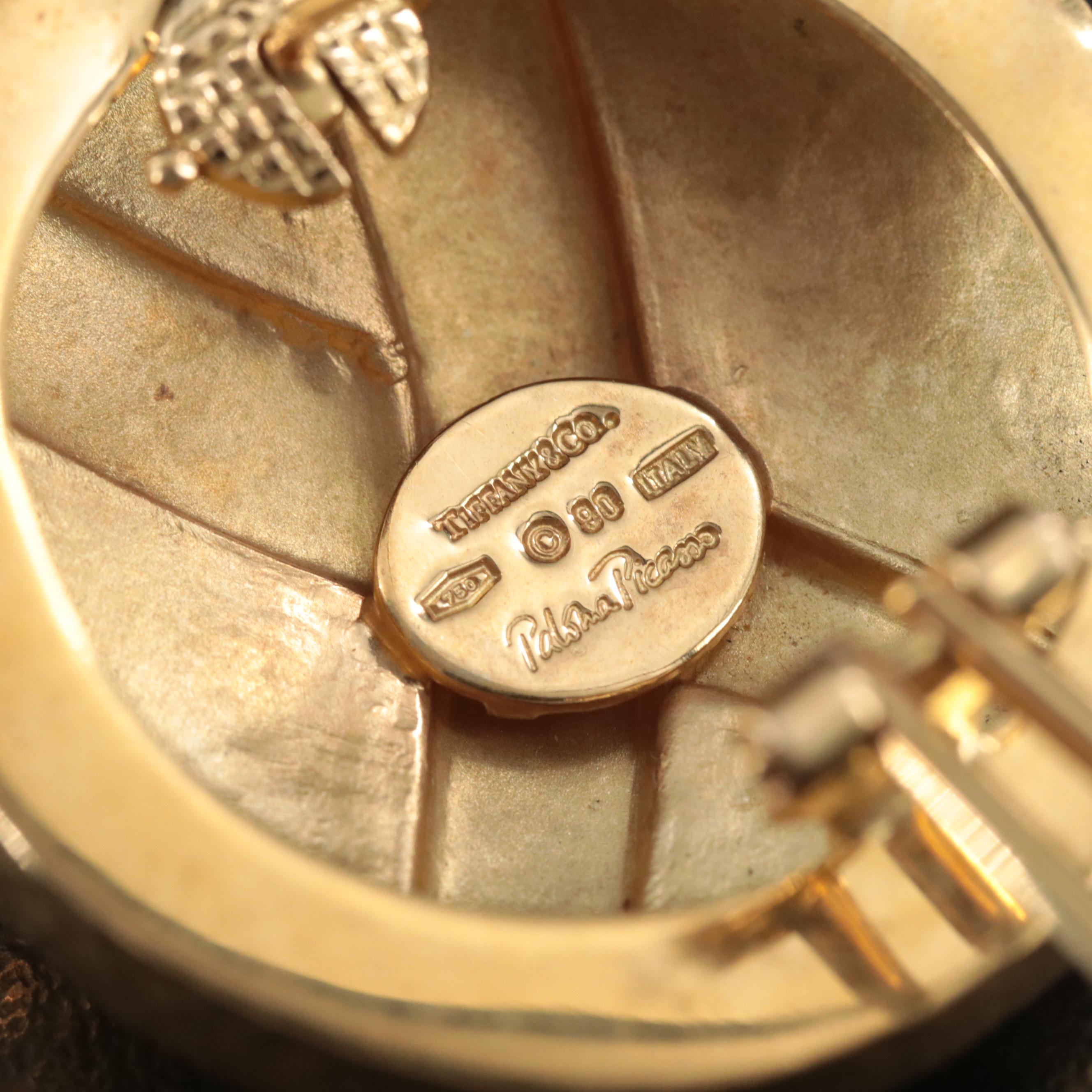 Paloma Picasso for Tiffany & Co. 18K Graffiti X Hammered Convertible Earrings