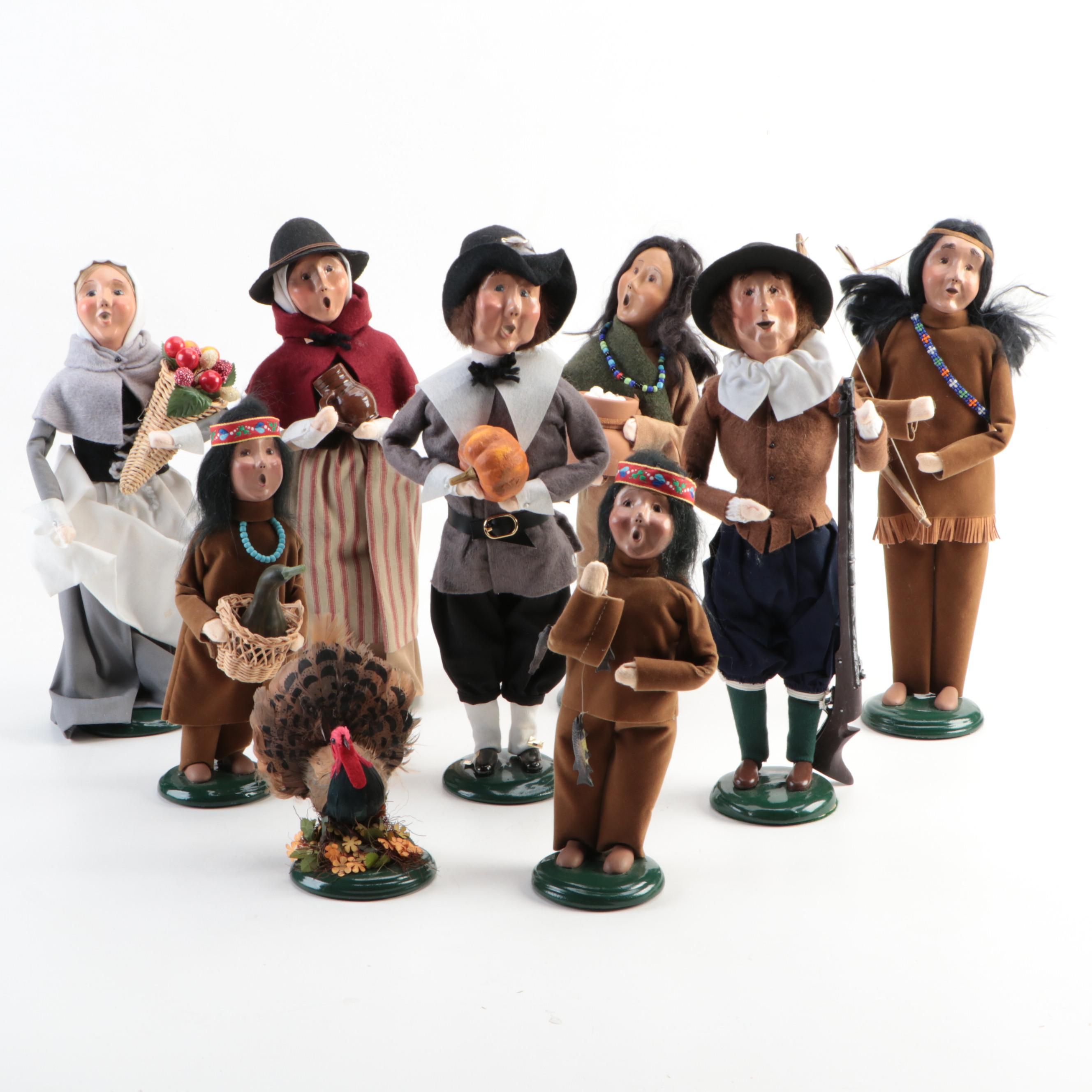 Byers' Choice Thanksgiving-Themed "The Carolers" Figurines, 1990s and 2000s