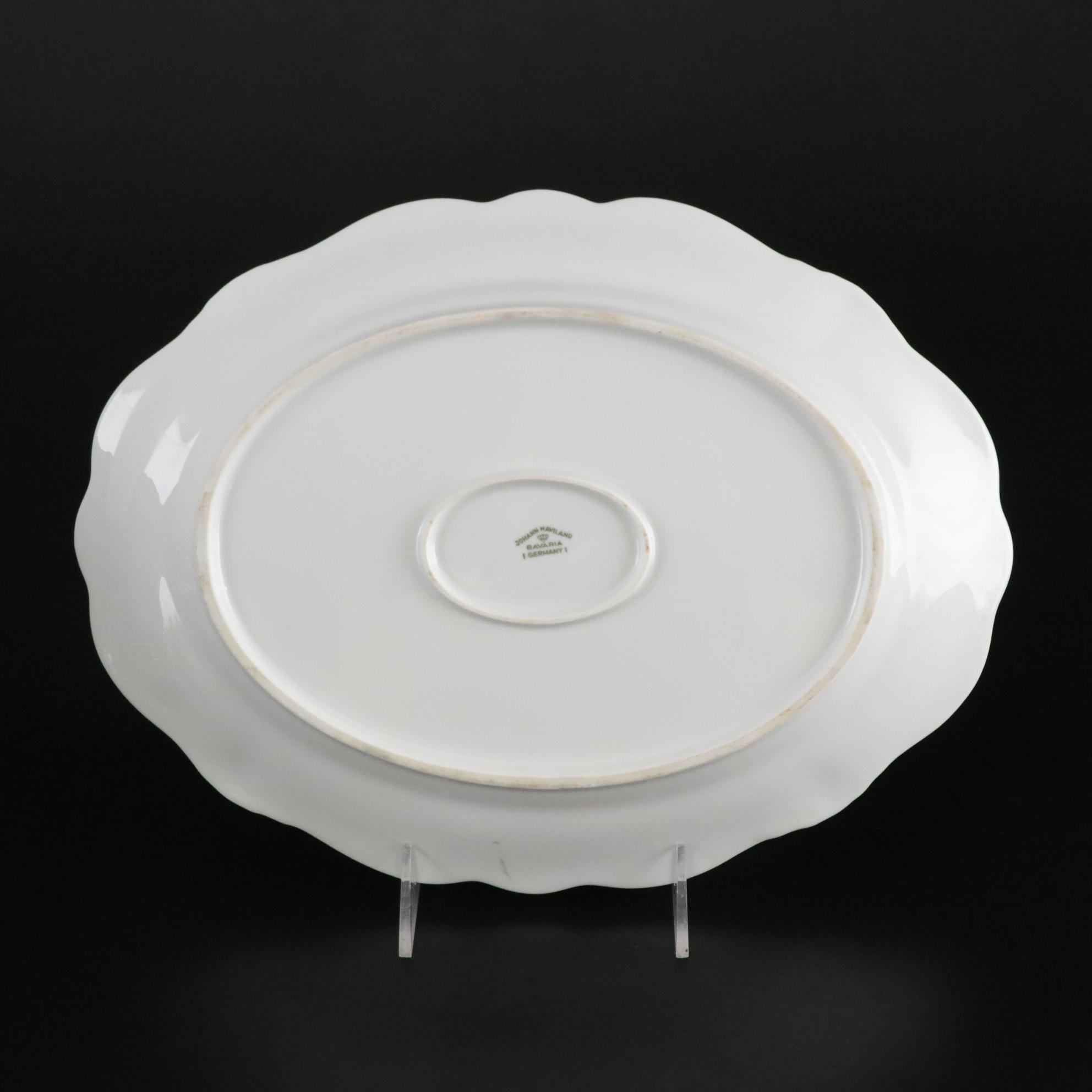 Johann Haviland "Blue Garland" Platinum Rim Dinnerware