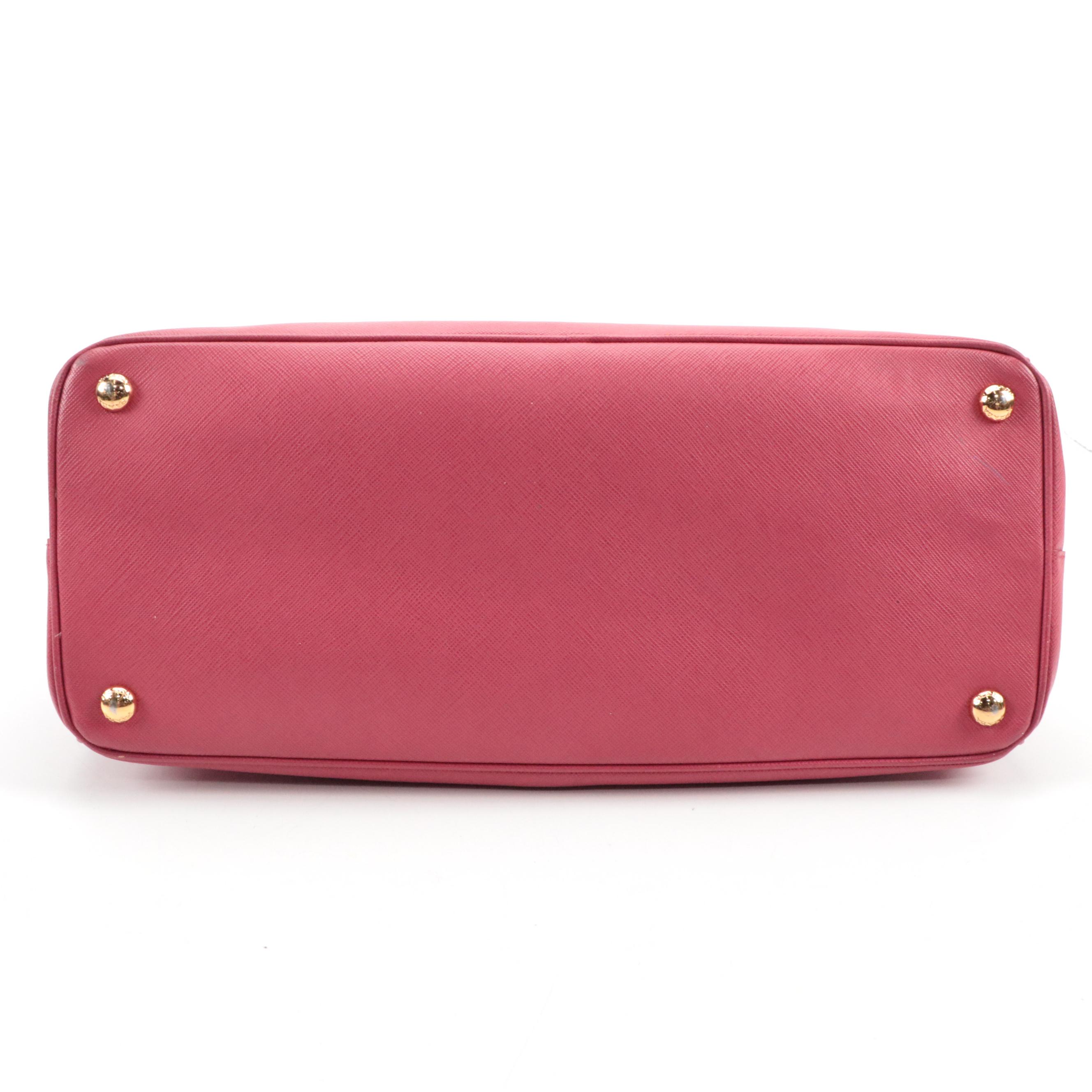 Prada Saffiano Leather Double Zip Galleria Tote