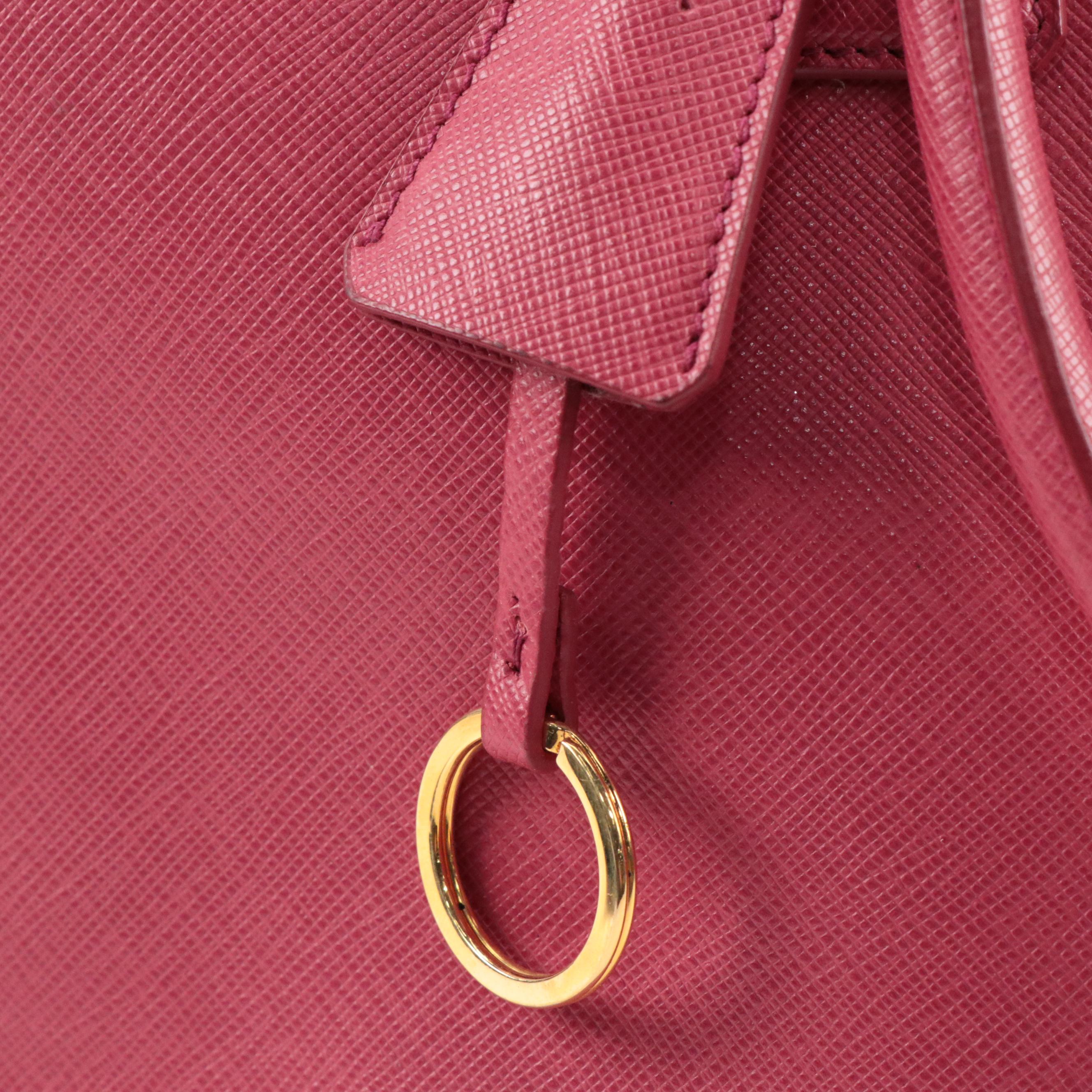 Prada Saffiano Leather Double Zip Galleria Tote