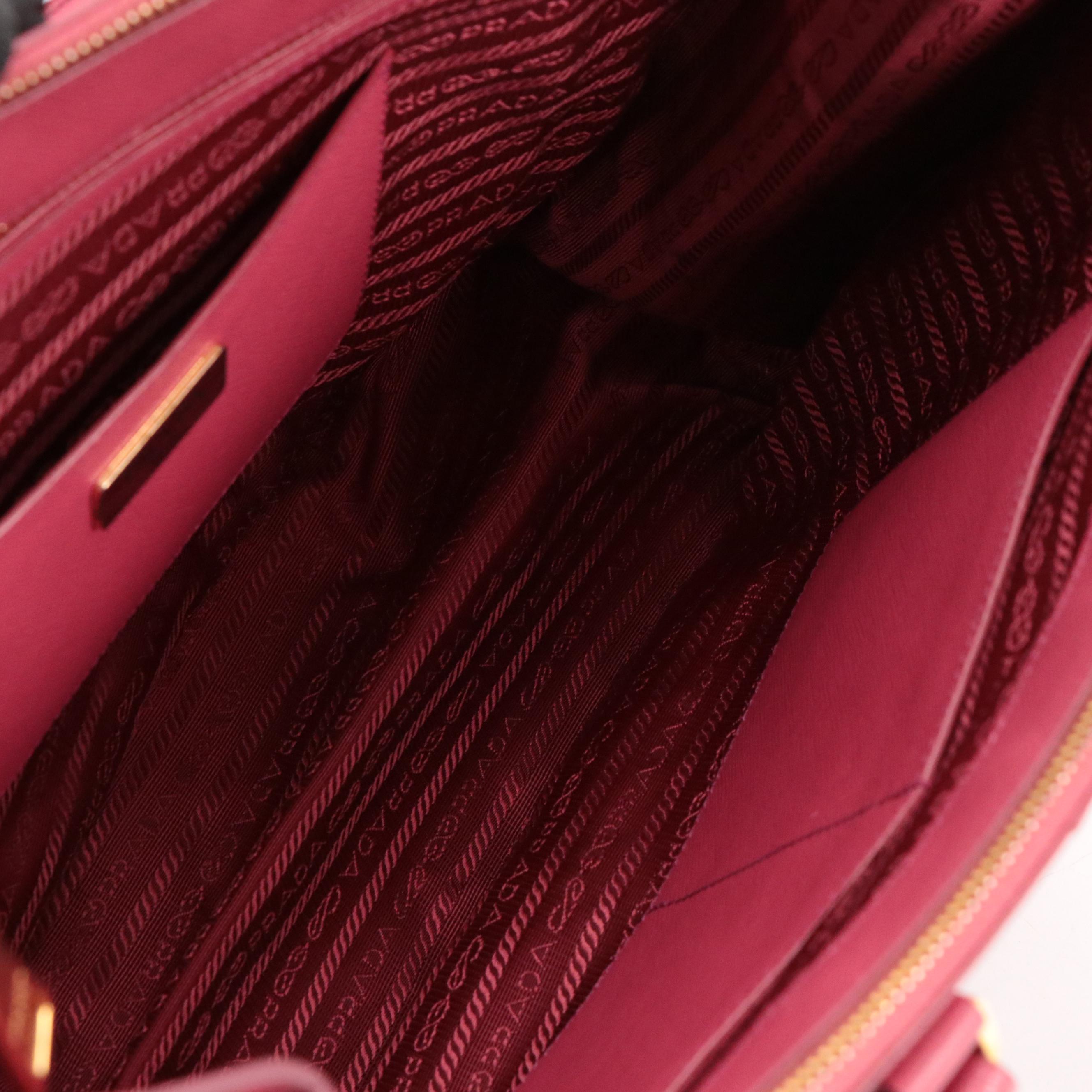 Prada Saffiano Leather Double Zip Galleria Tote