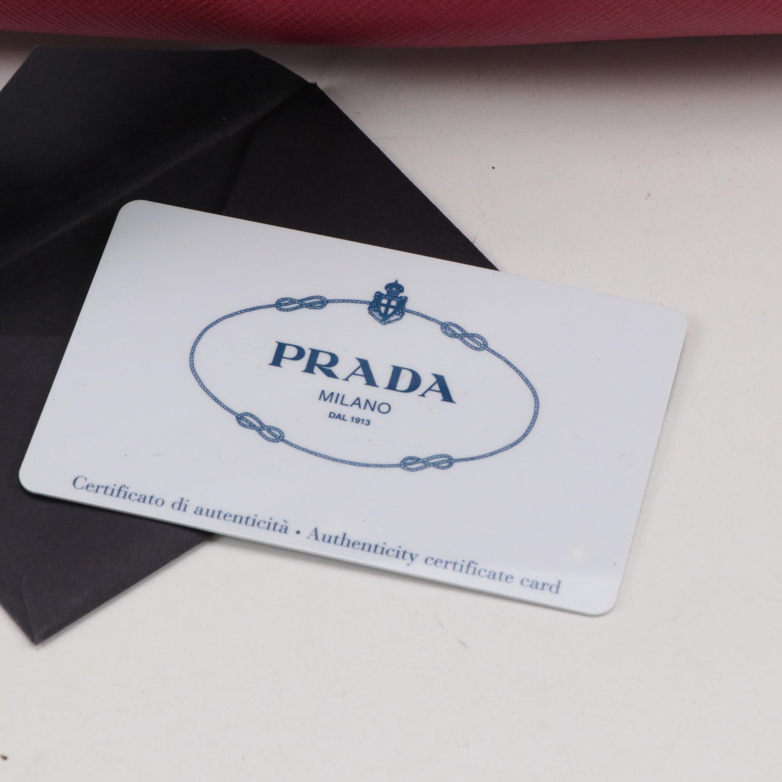 Prada Saffiano Leather Double Zip Galleria Tote