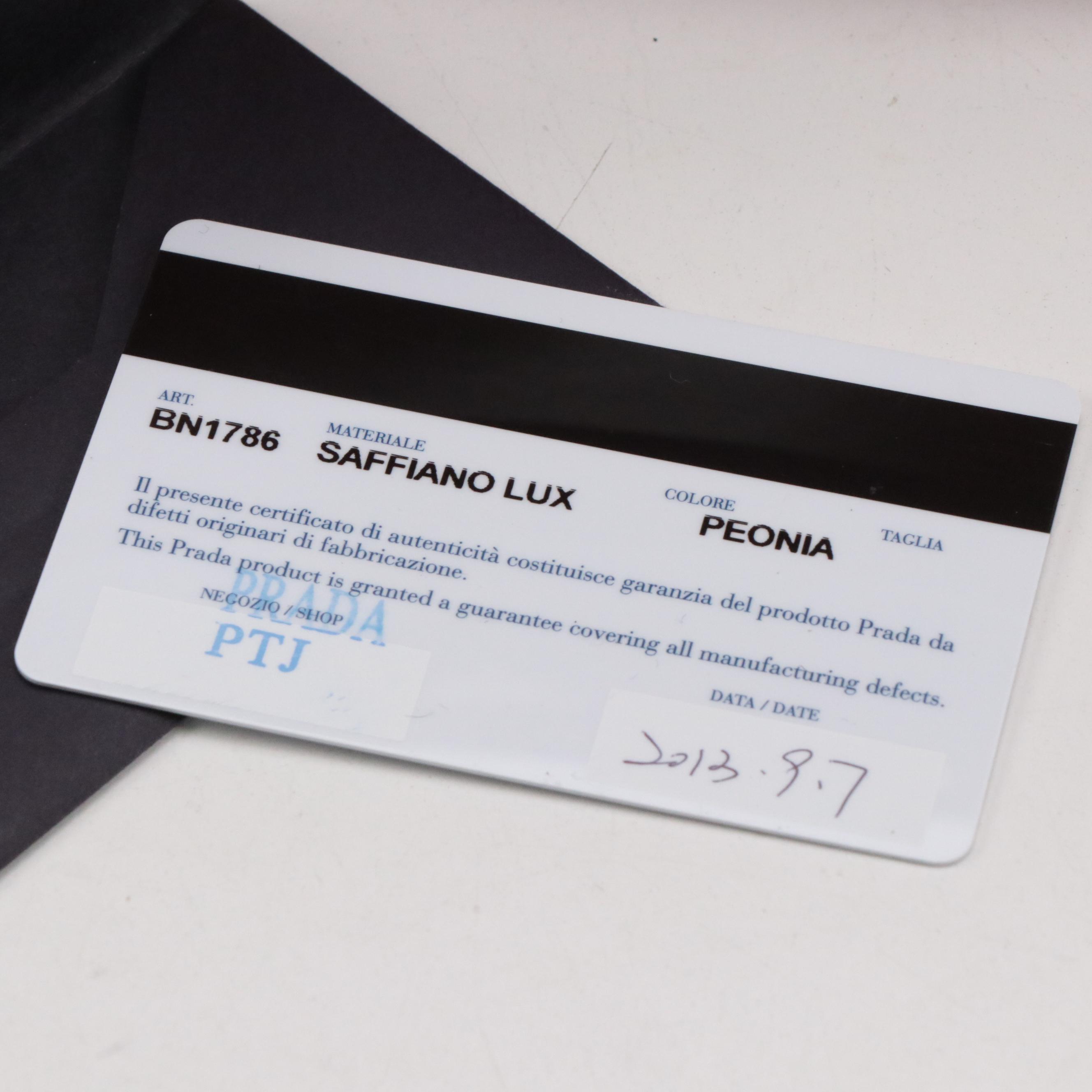 Prada Saffiano Leather Double Zip Galleria Tote