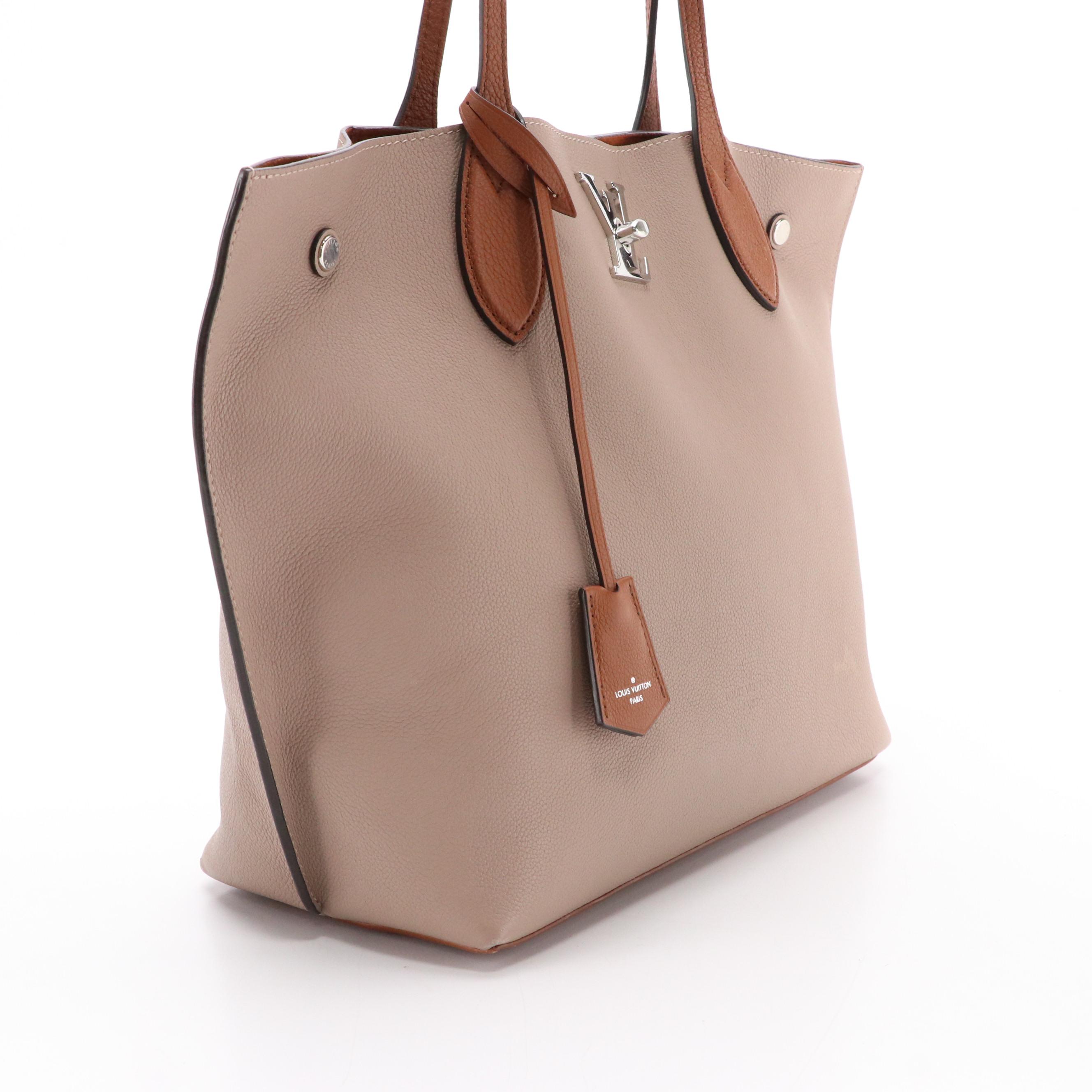 Louis Vuitton Lockme Go Tote Bag in Grained Calfskin Leather