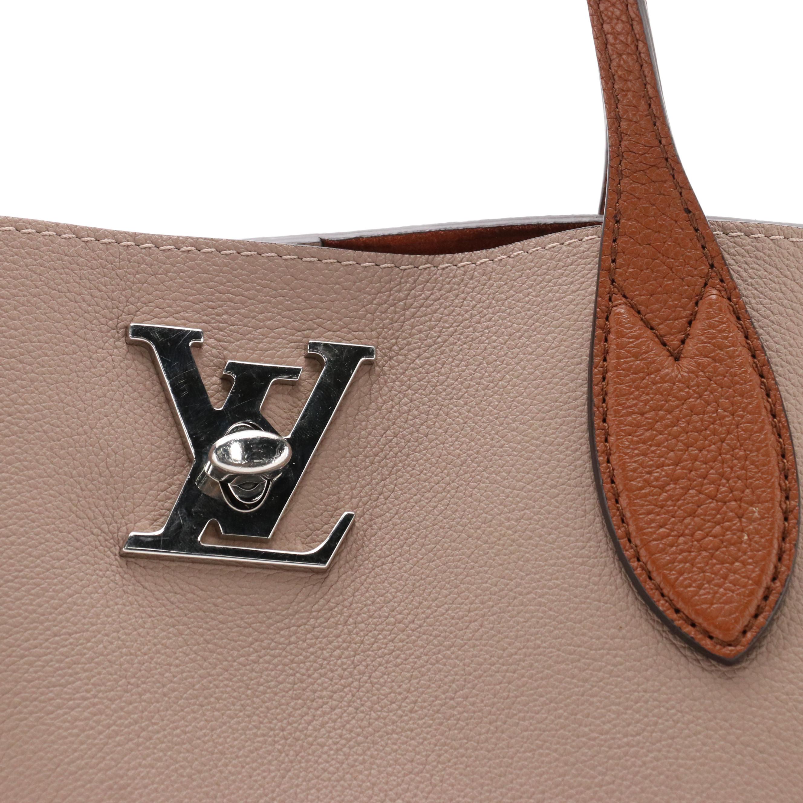 Louis Vuitton Lockme Go Tote Bag in Grained Calfskin Leather