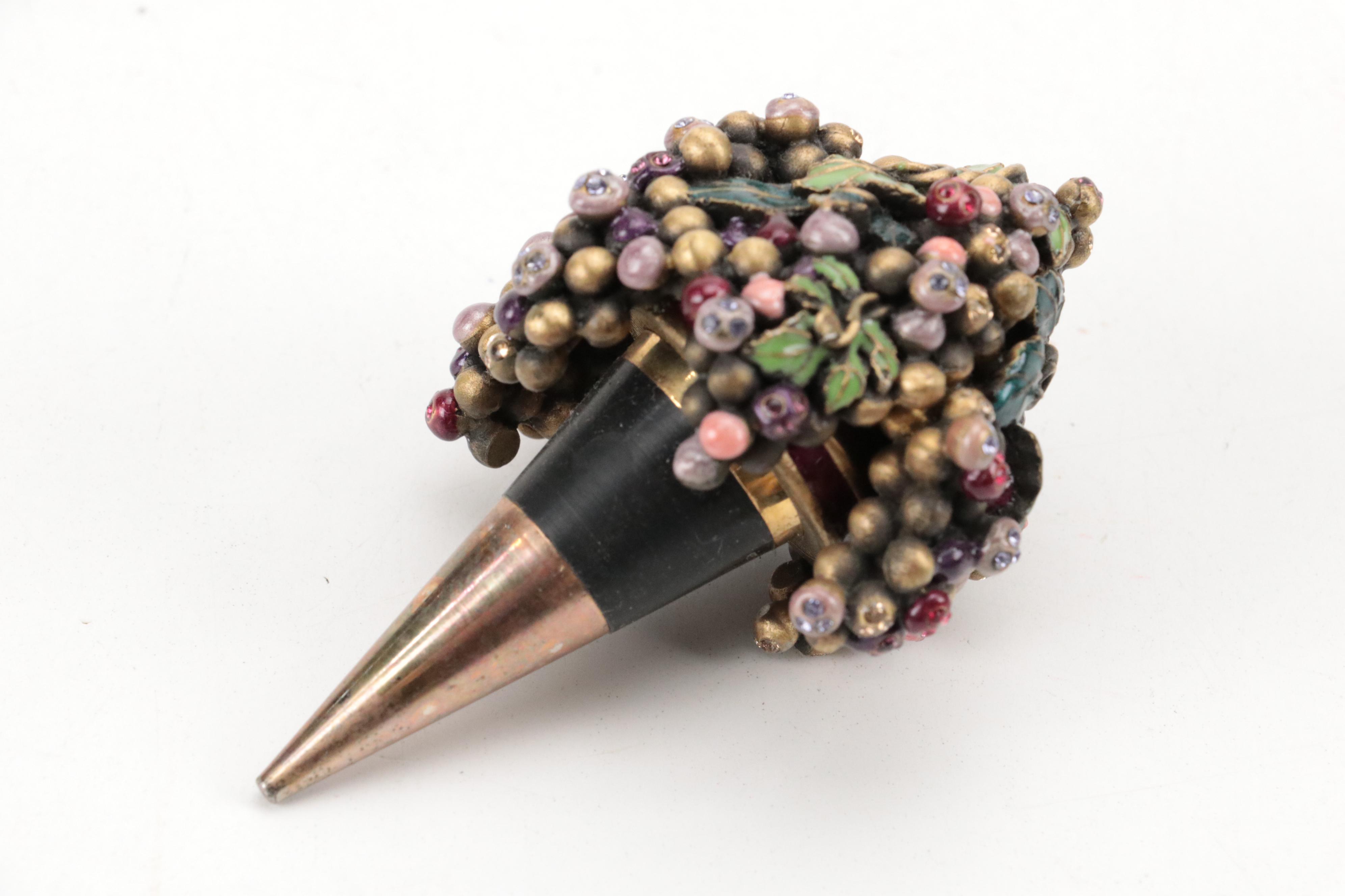 Bombay Company Glass Lily Bottle Stoppers, Brass Bar Tool Set and More