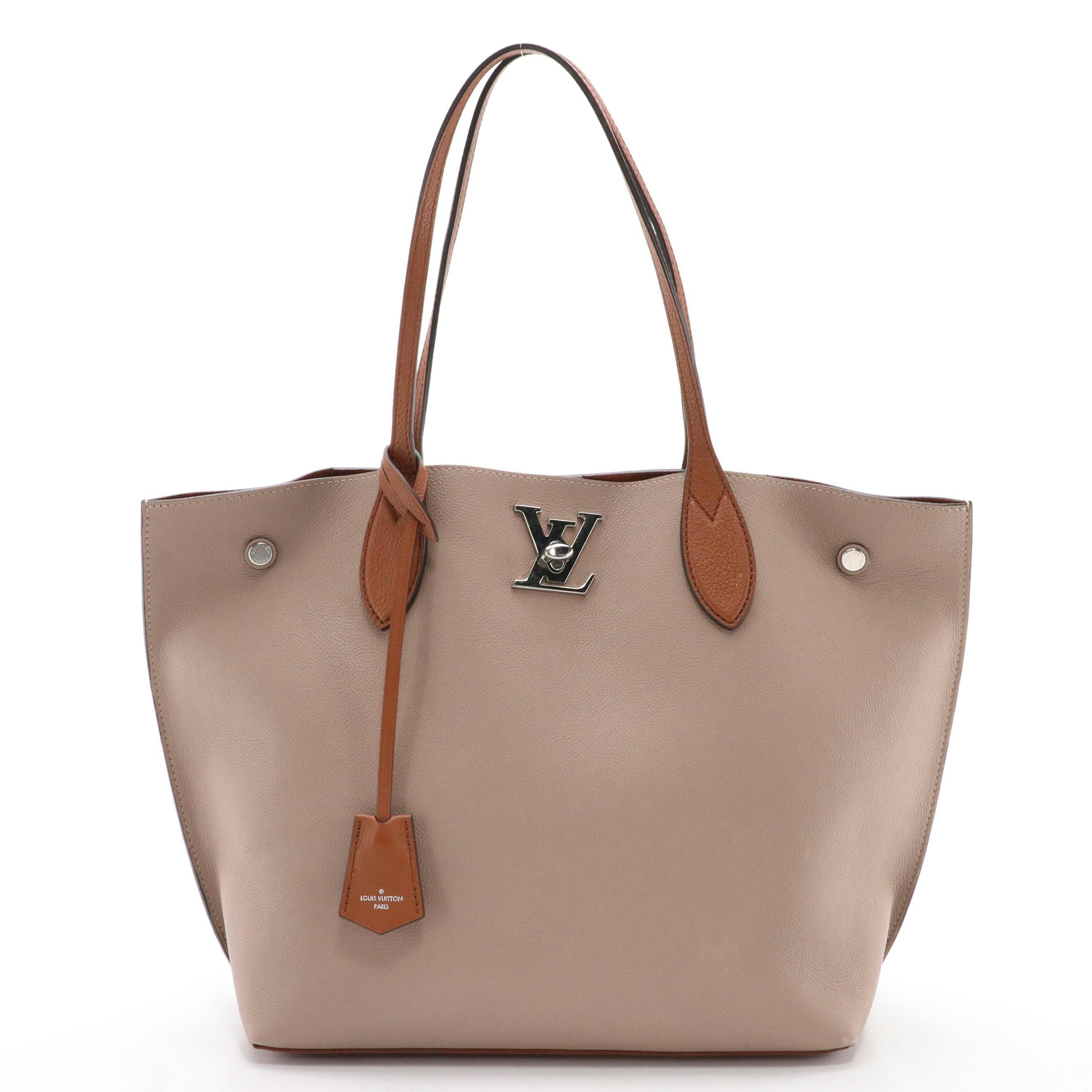 Louis Vuitton Lockme Go Tote Bag in Grained Calfskin Leather