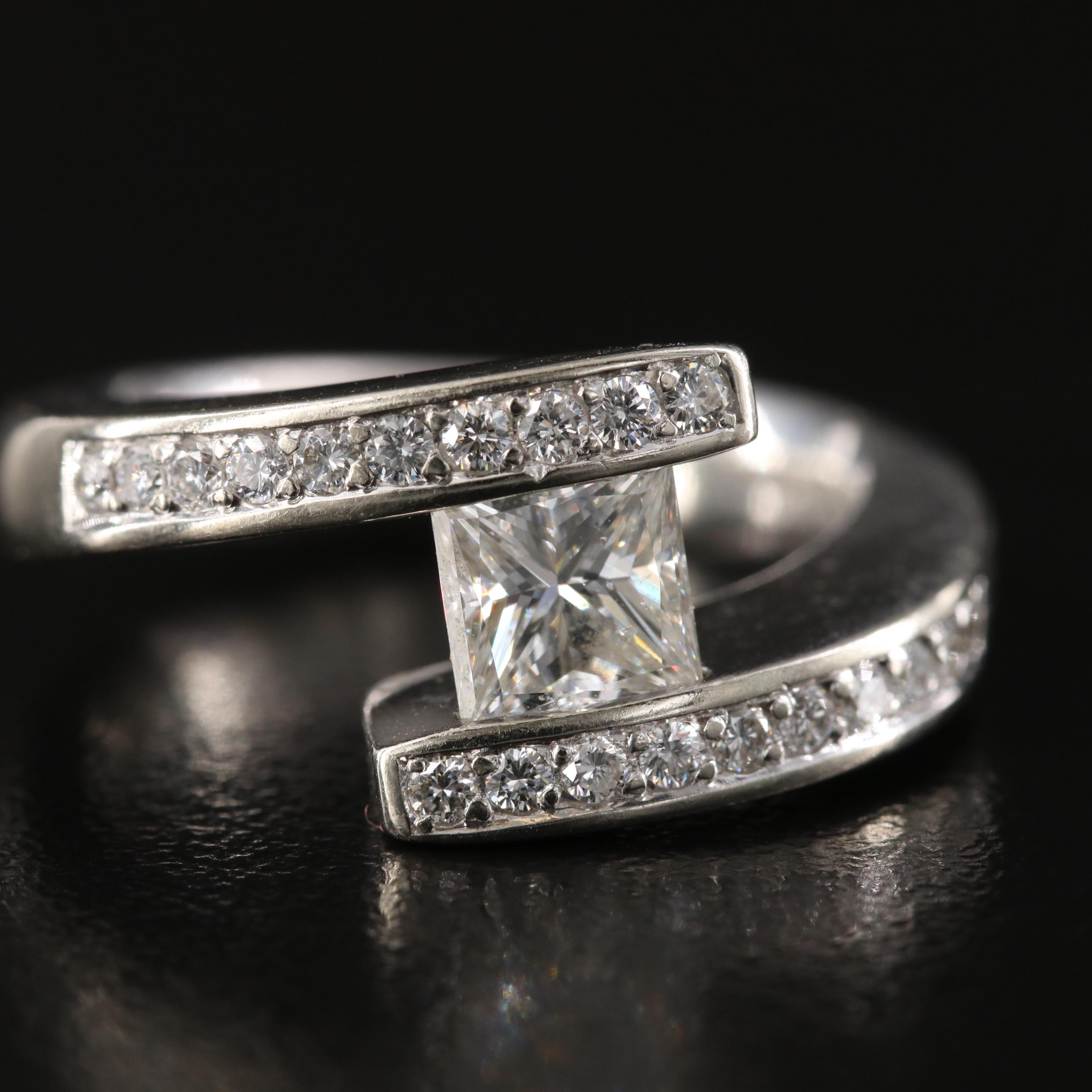 Gelin Abaci Tension Collection 14K 1.30 CTW Diamond Bypass Ring