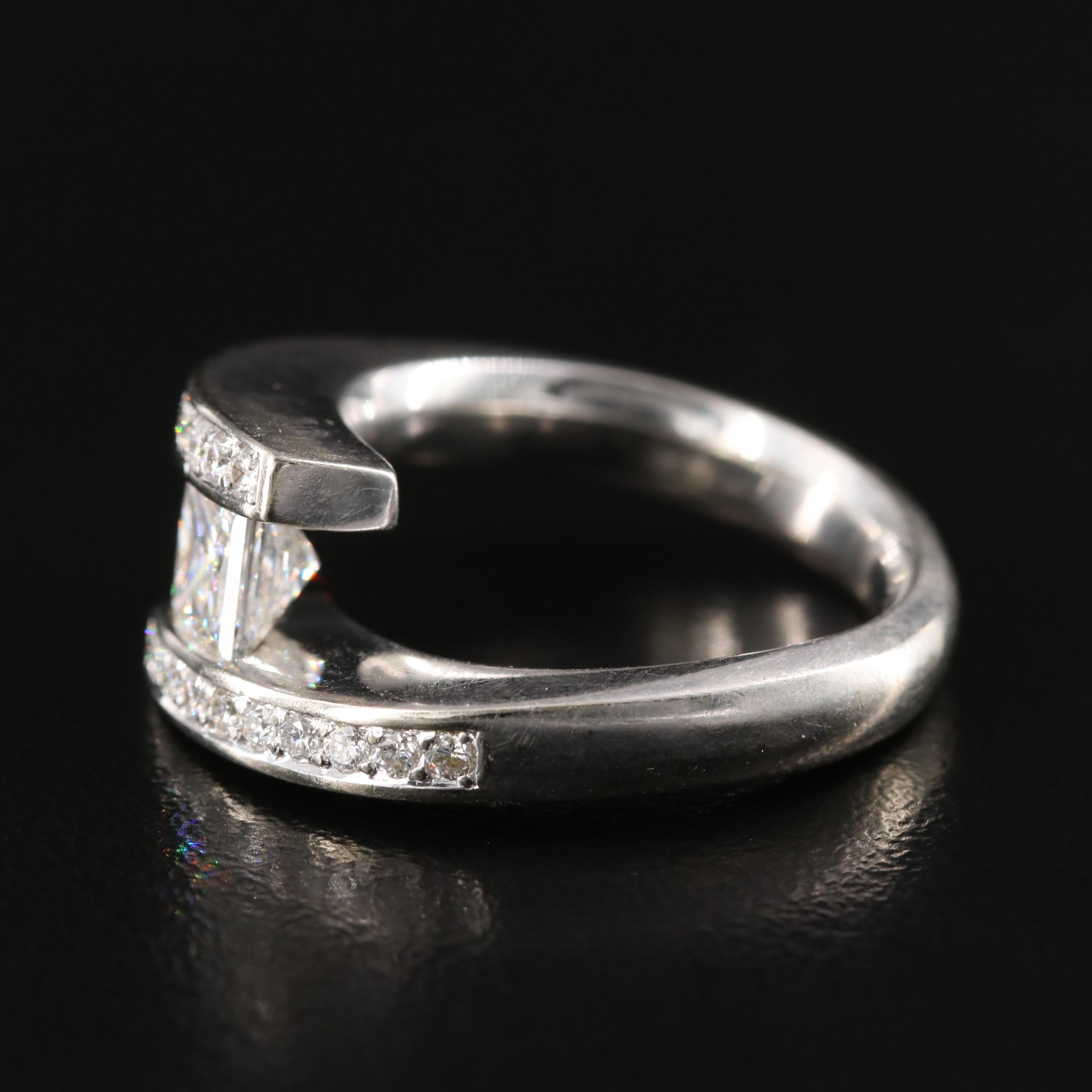 Gelin Abaci Tension Collection 14K 1.30 CTW Diamond Bypass Ring