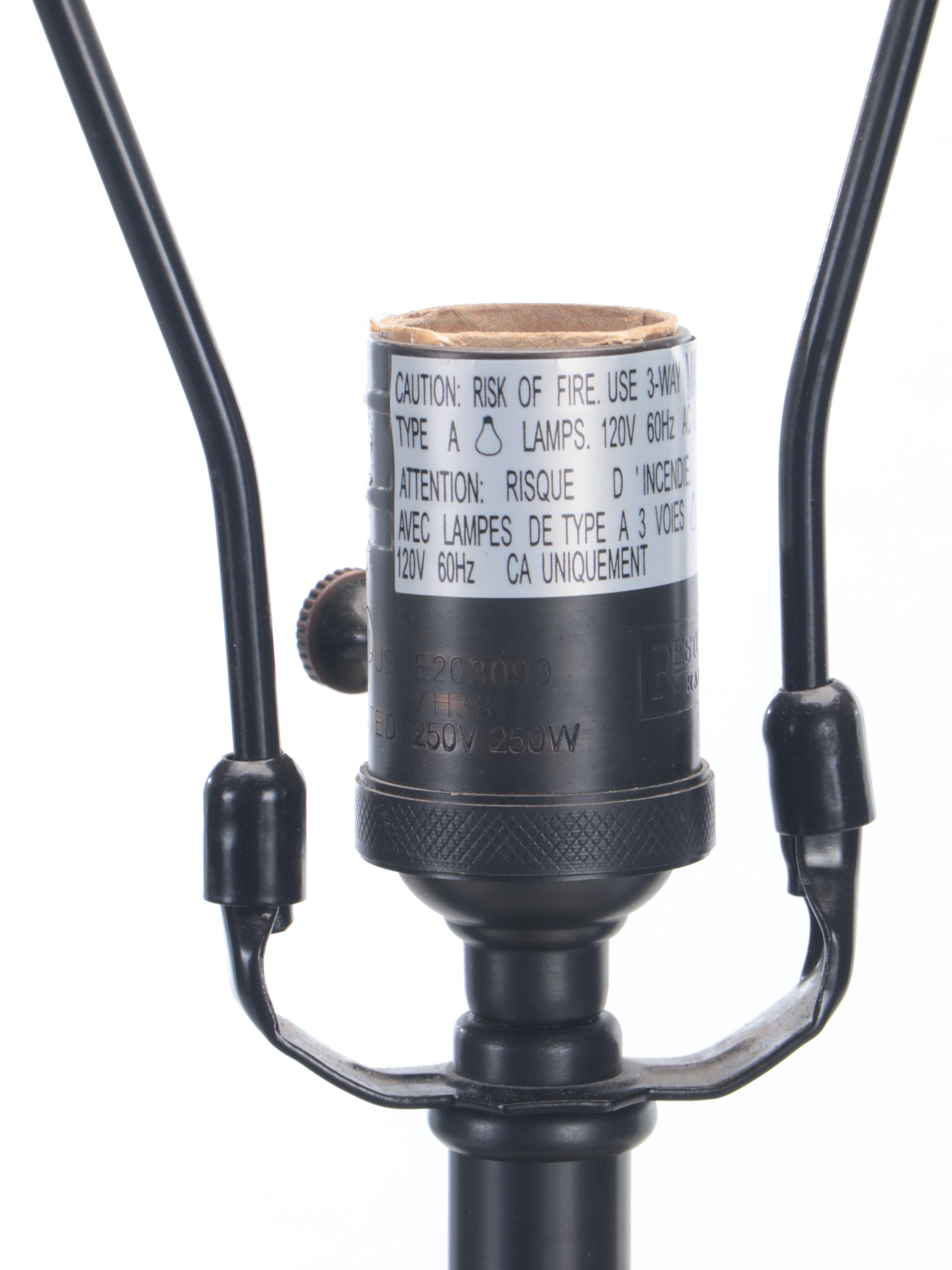 Restoration Hardware Oil Rubbed Bronze Metal Column Table Lamps, 2009