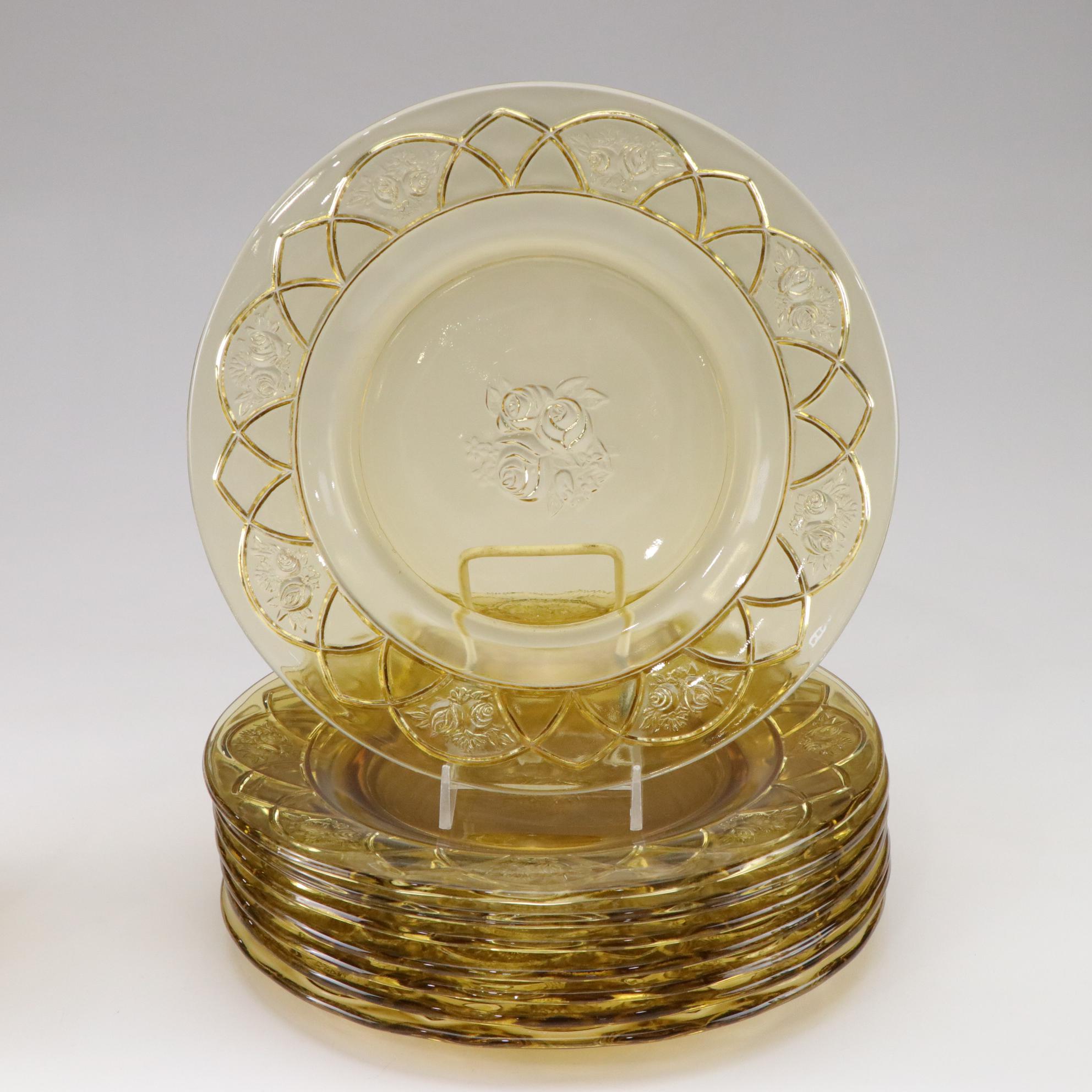 Federal Glass "Rosemary Amber" Depression Glass Dinnerware