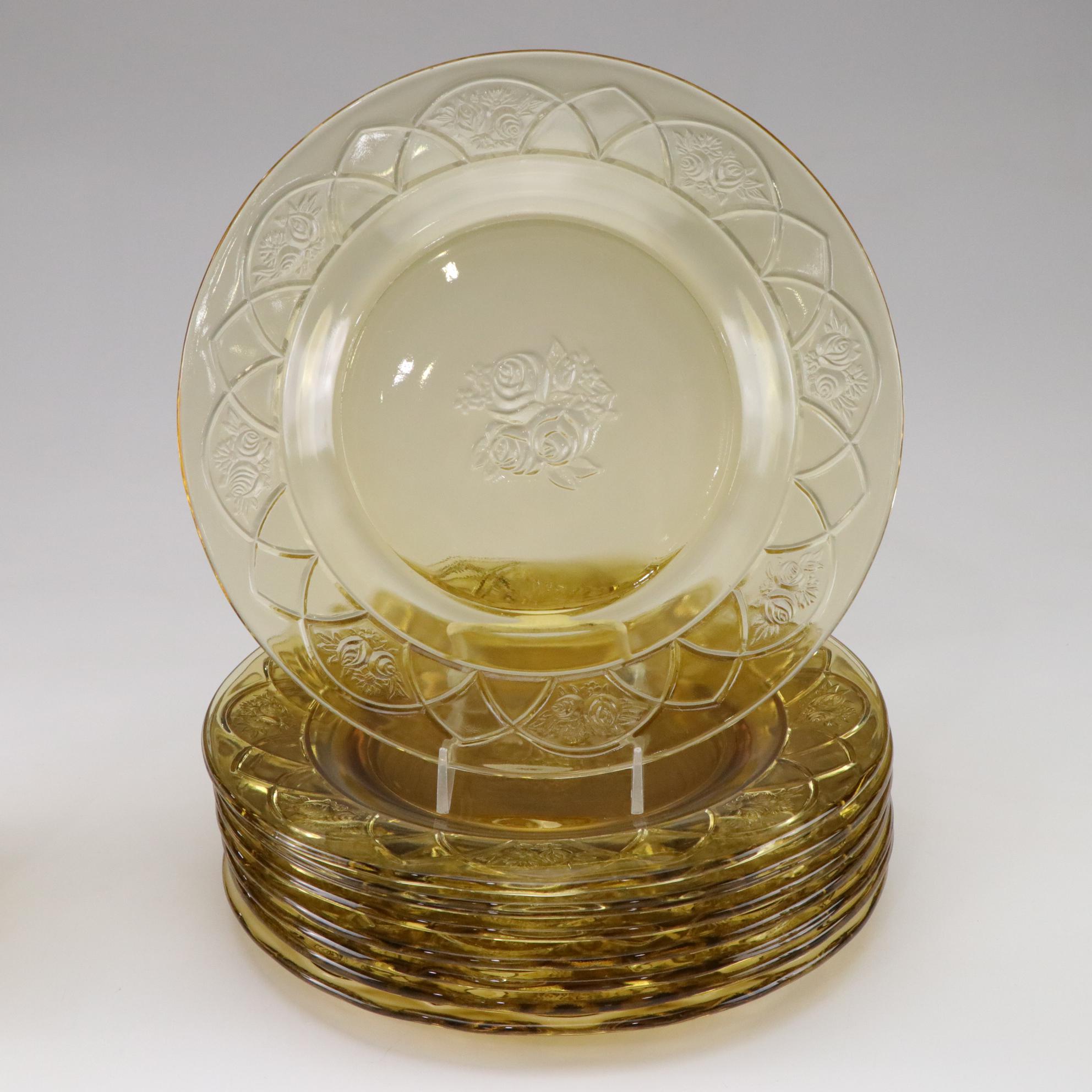Federal Glass "Rosemary Amber" Depression Glass Dinnerware