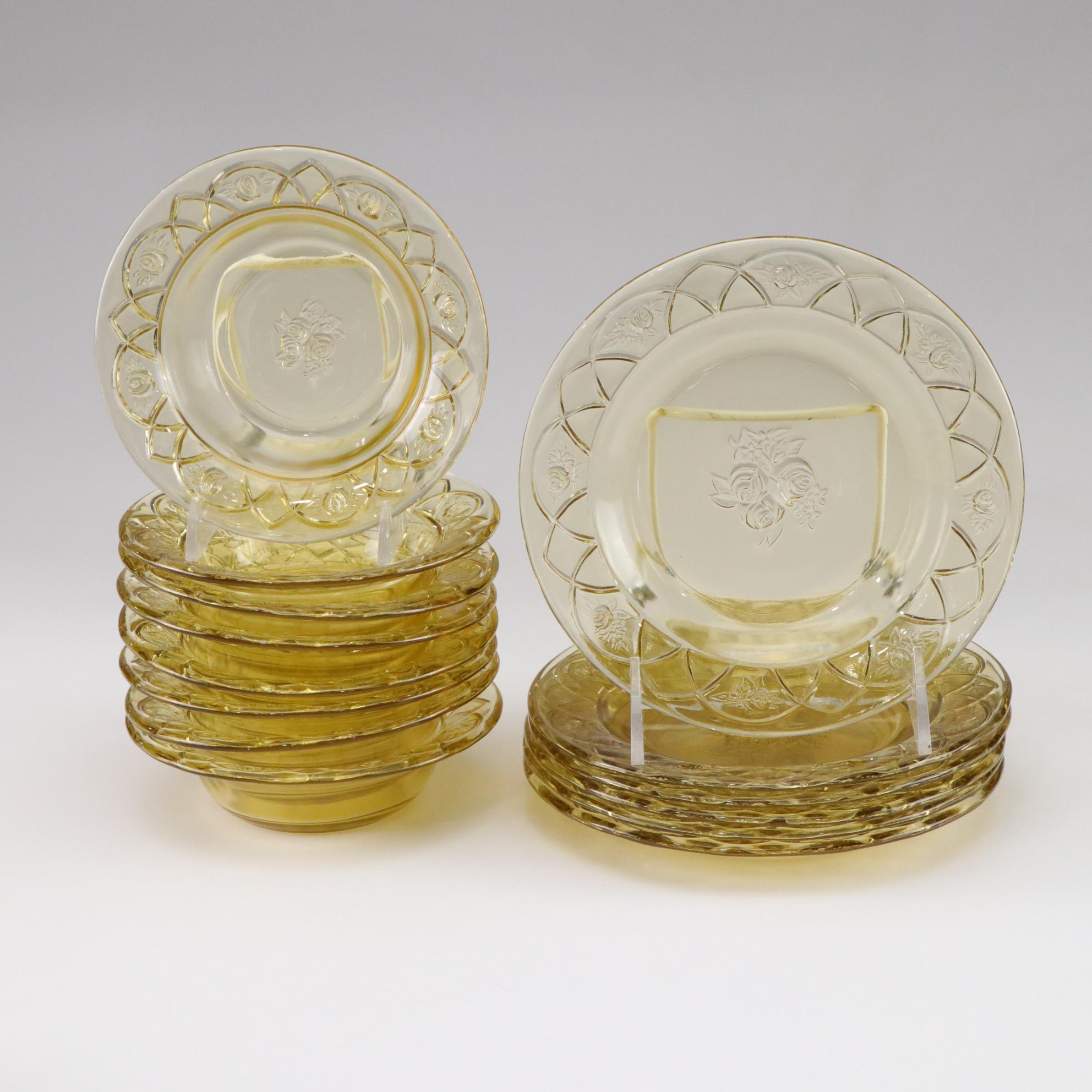 Federal Glass "Rosemary Amber" Depression Glass Dinnerware