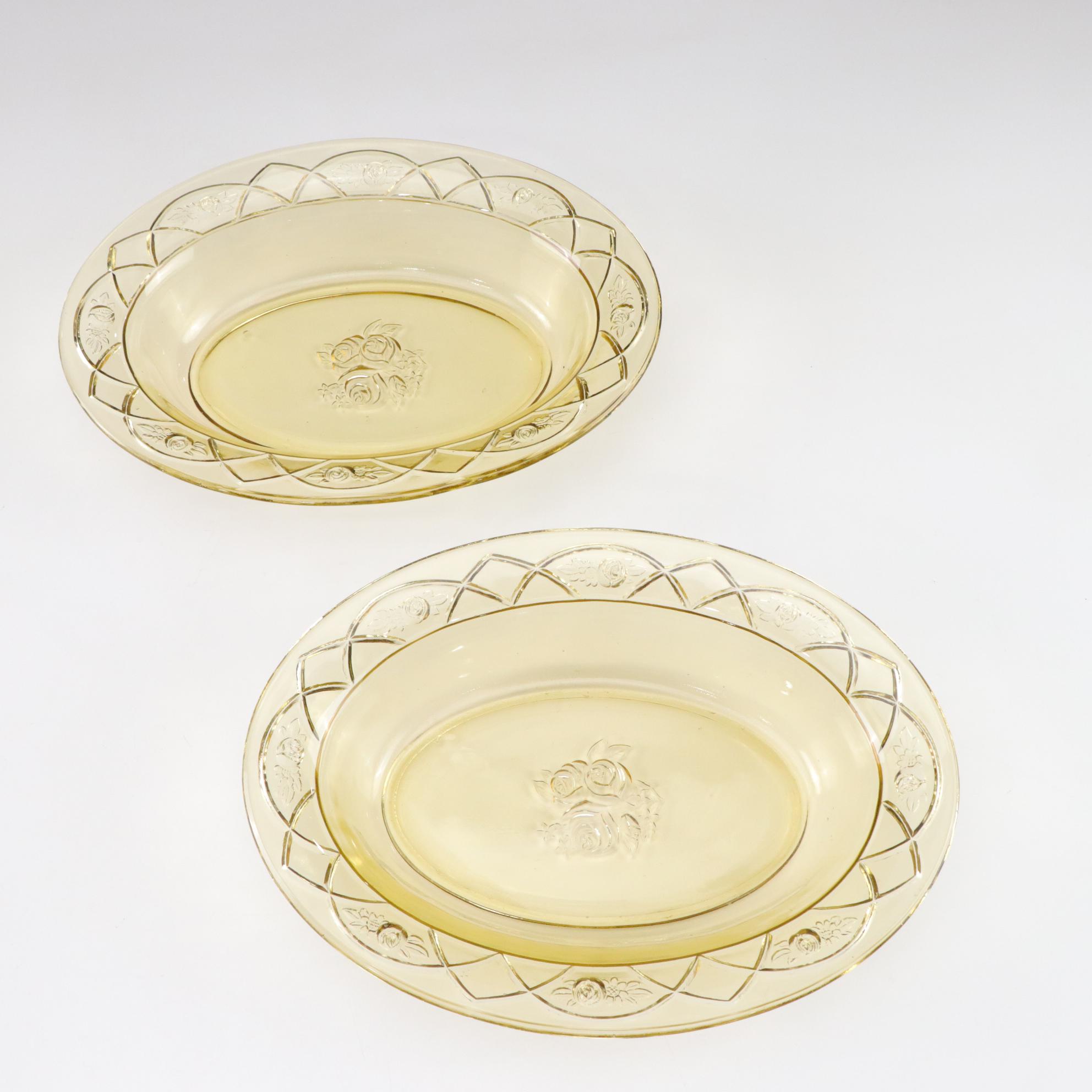Federal Glass "Rosemary Amber" Depression Glass Dinnerware