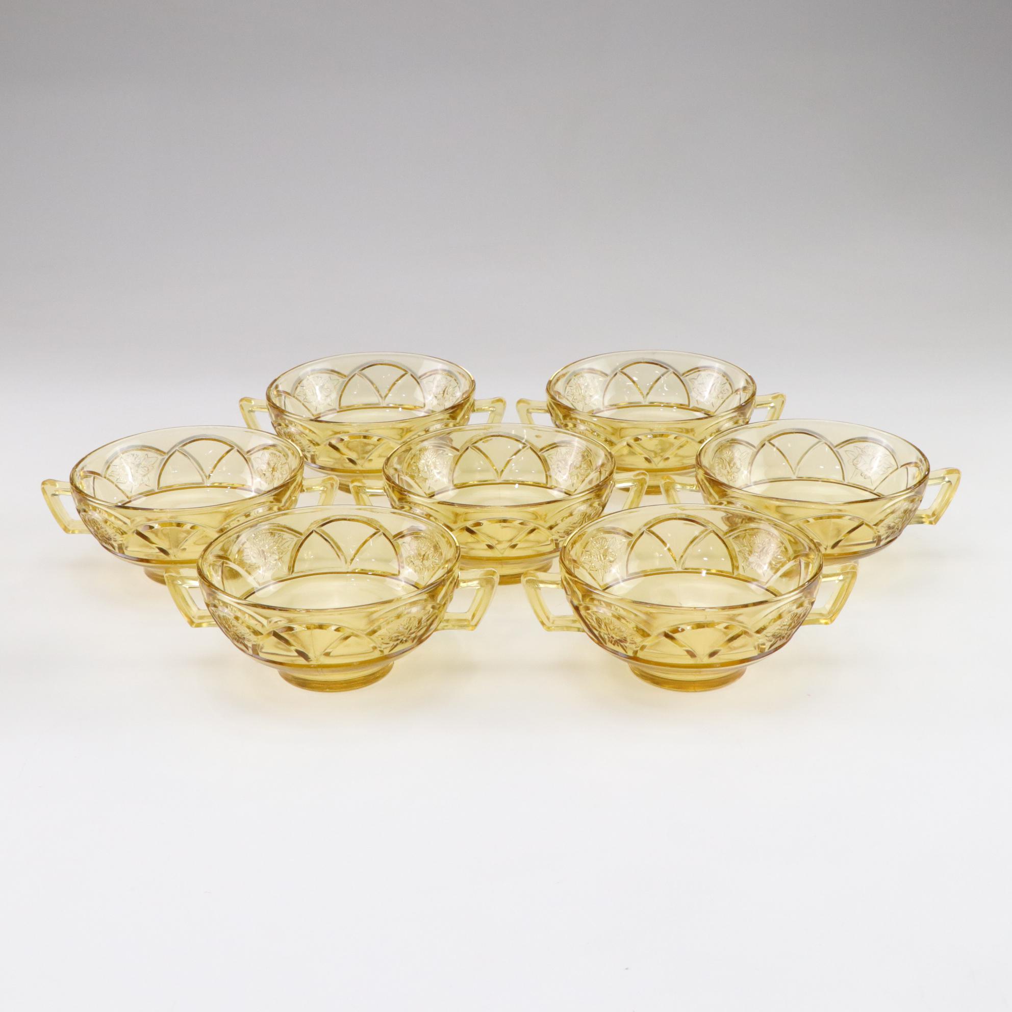 Federal Glass "Rosemary Amber" Depression Glass Dinnerware
