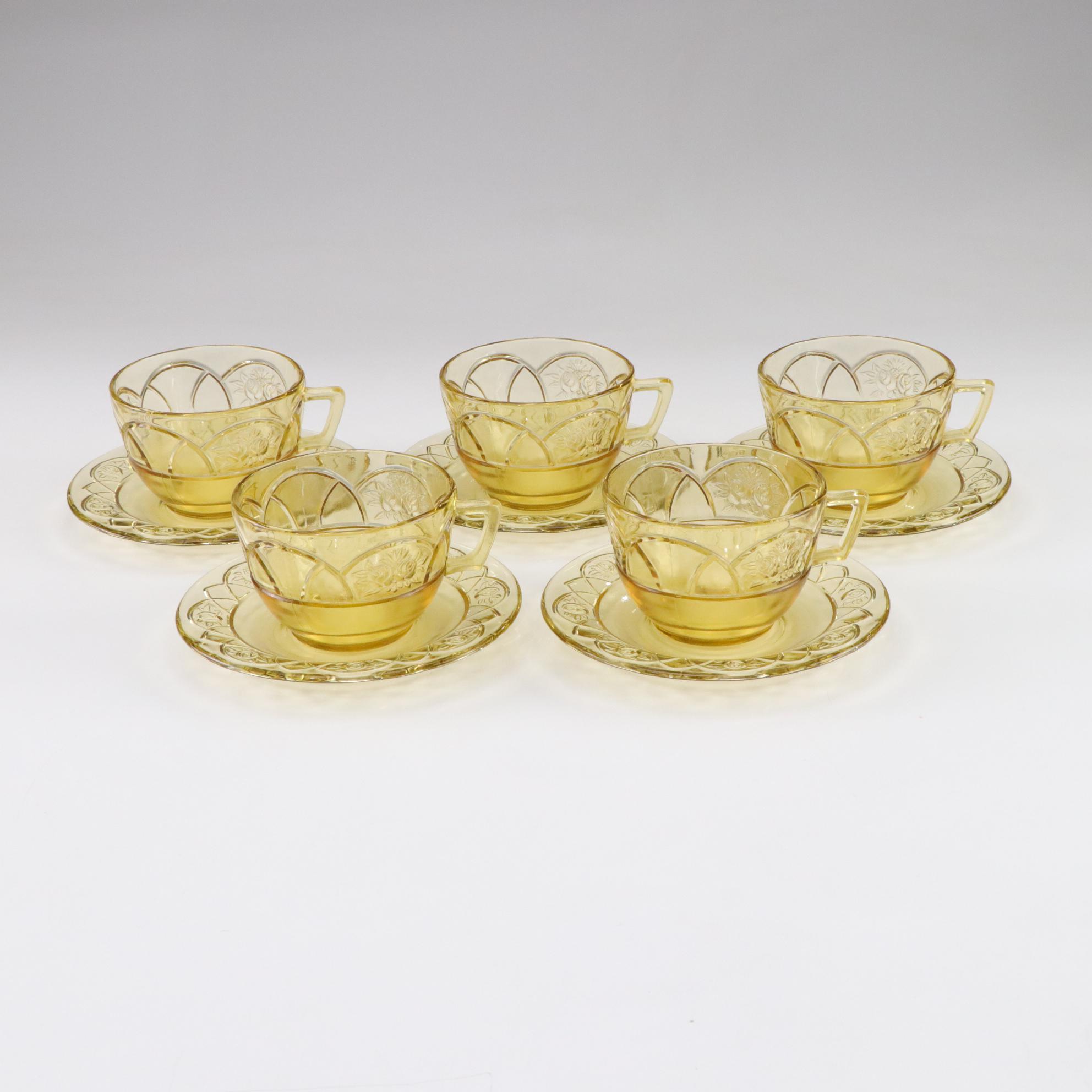 Federal Glass "Rosemary Amber" Depression Glass Dinnerware