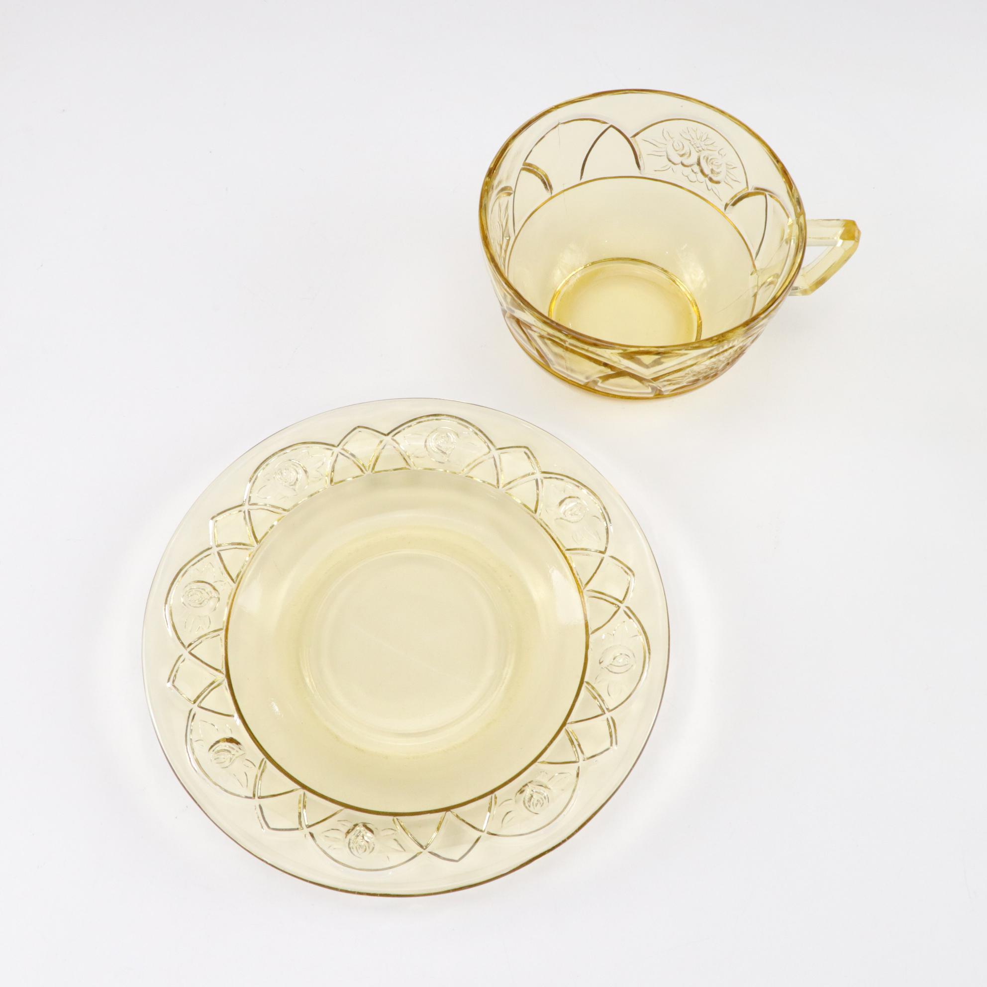 Federal Glass "Rosemary Amber" Depression Glass Dinnerware
