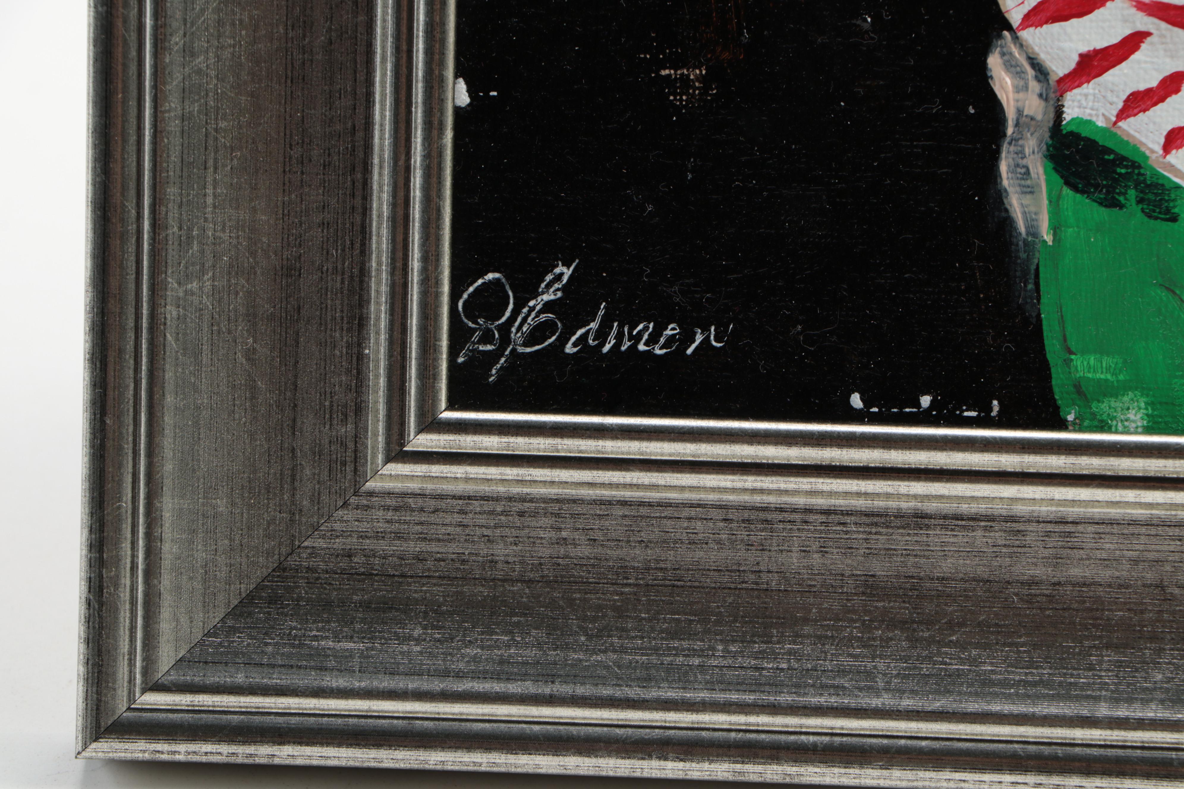 Bobby Edmon Acrylic Painting "I'll Make Him Talk"