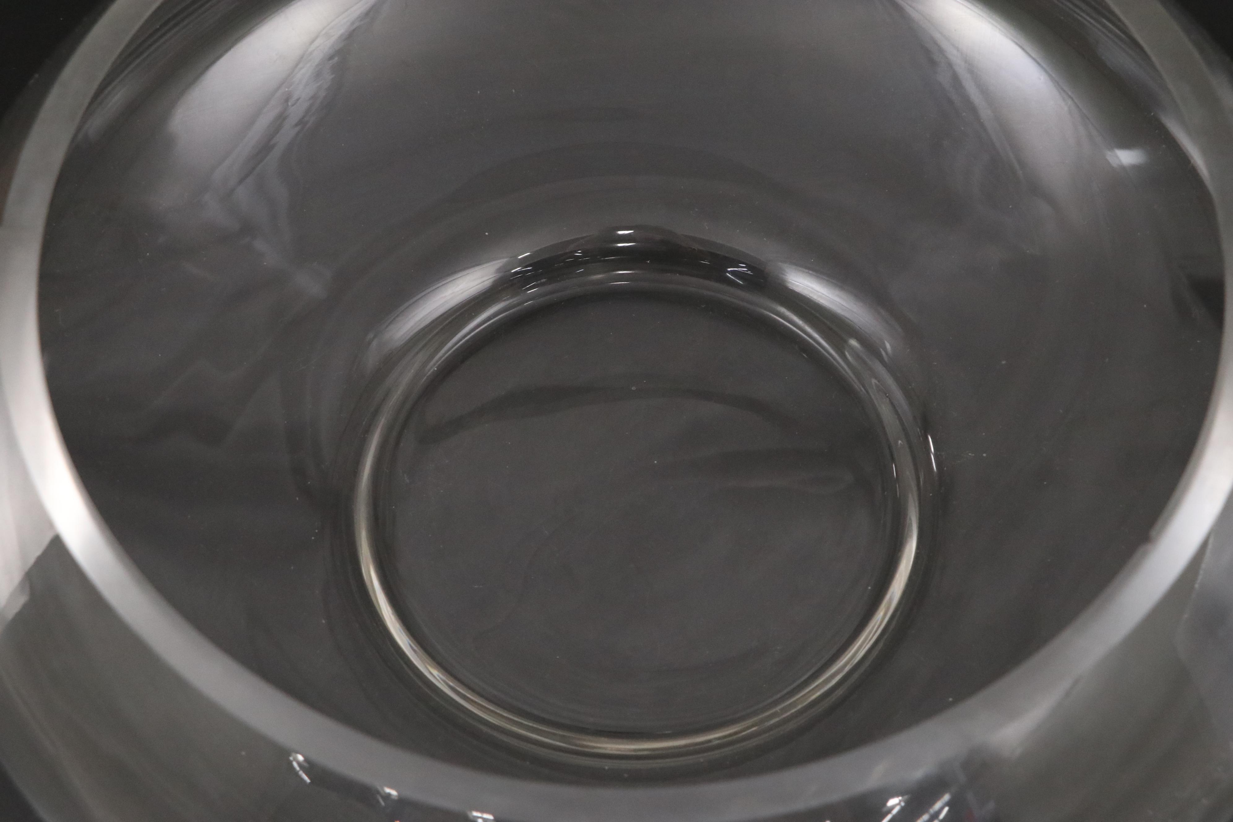 Mid Century Modern Clear Glass Punch Bowl with Matching Punch Cups and Ladles