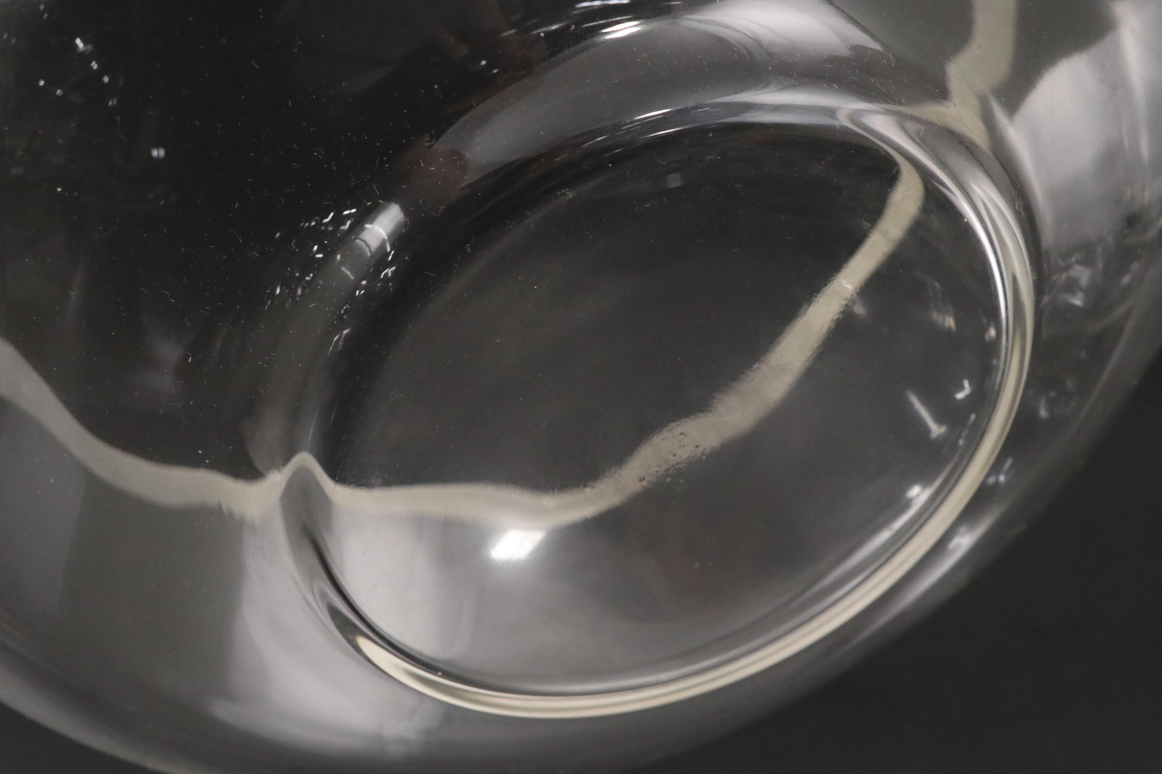 Mid Century Modern Clear Glass Punch Bowl with Matching Punch Cups and Ladles