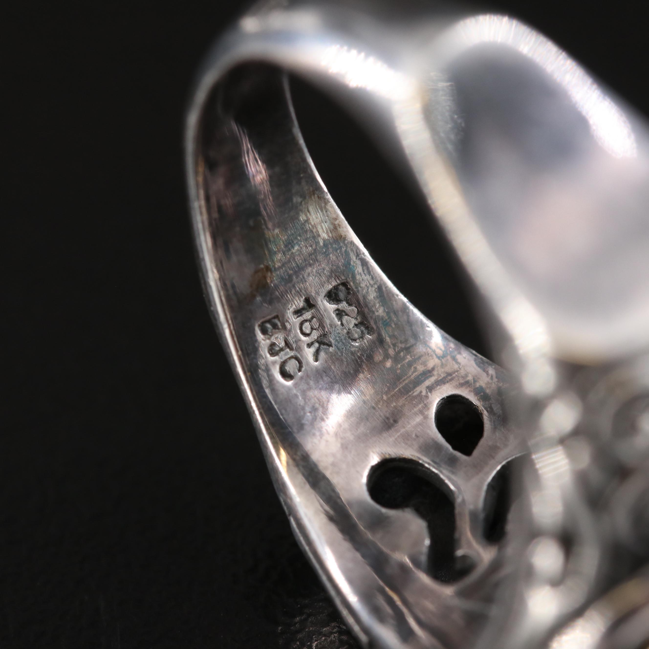 Samuel Benham Cuff and Samuel Benham Designs Ring with Diamonds and Gold Accents