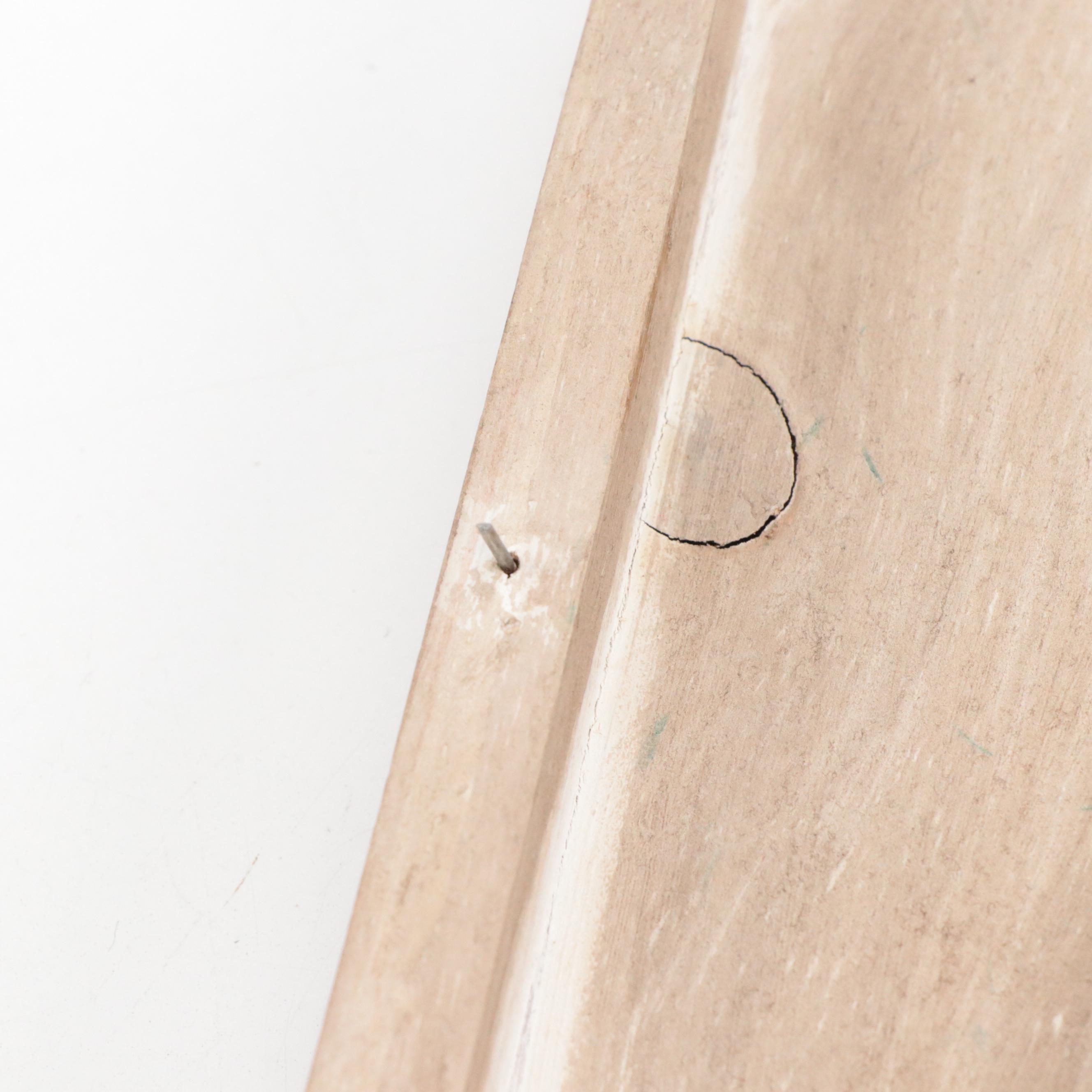 Mexican Folk Art Miniature Wooden Coffin with Milagros